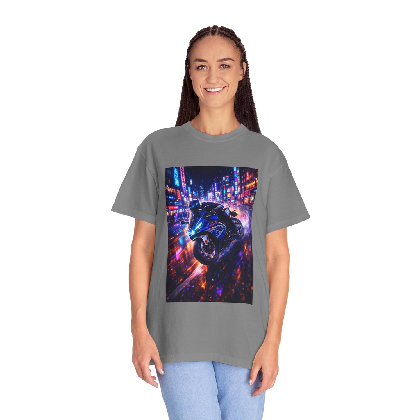 Suzuki GSX-R1000-NEON NIGHT RUN -  T-Shirt — Neon Night Rider Graphic Tee