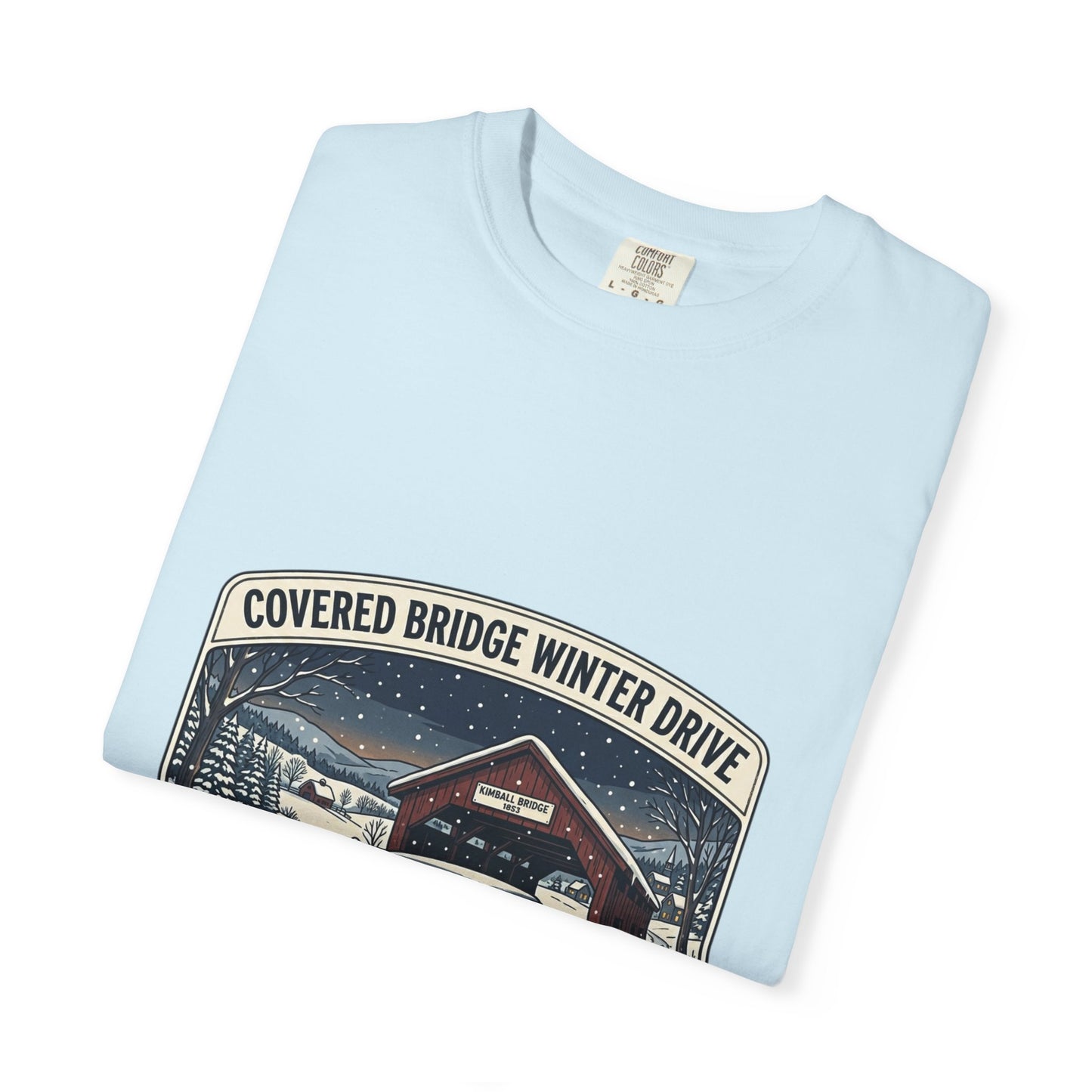 Covered Bridge Winter Drive T-Shirt