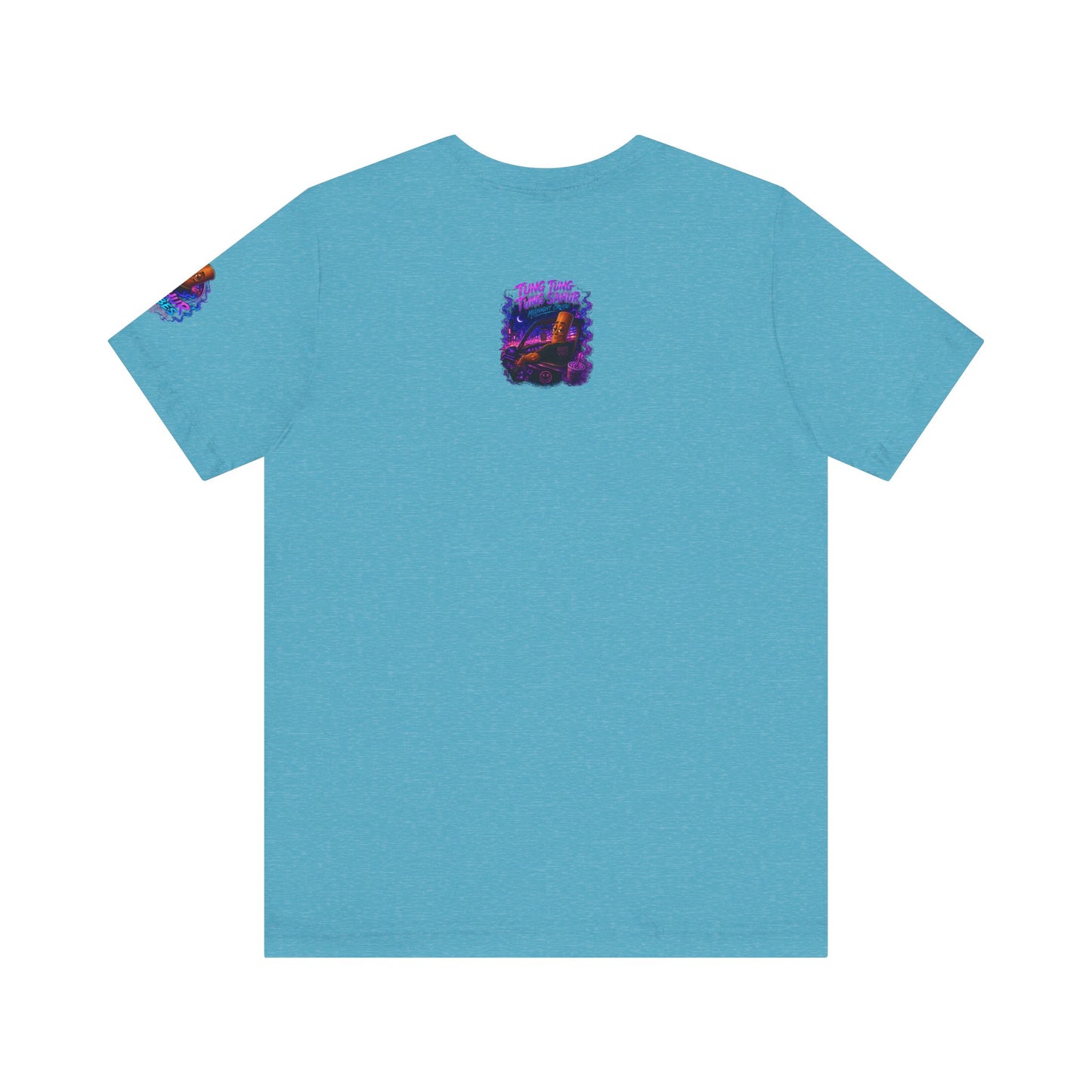 Tung Tung Tung Sahur Who Ride Like Us T-Shirt — Night Cruise Vaporwave Graphic Tee