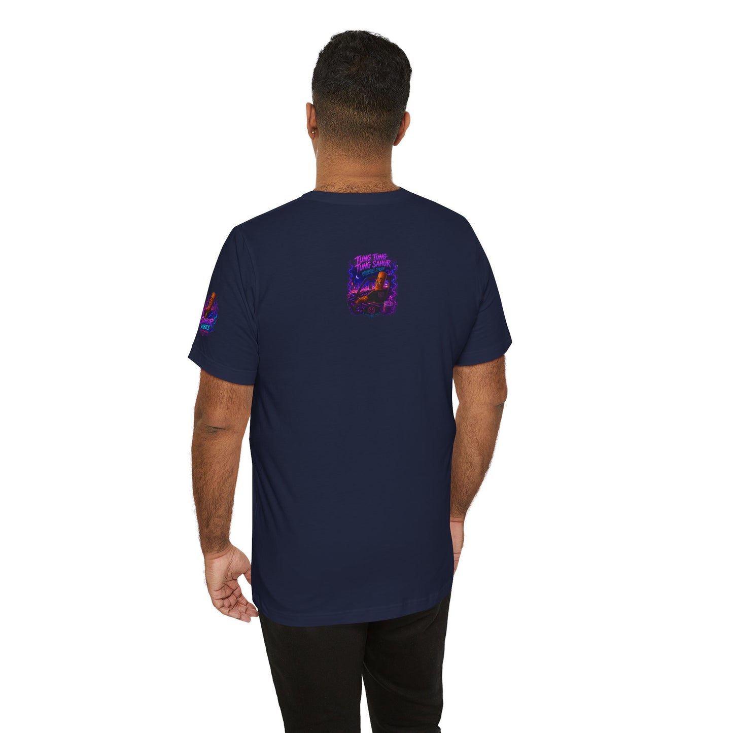 Tung Tung Tung Sahur Who Ride Like Us T-Shirt — Night Cruise Vaporwave Graphic Tee