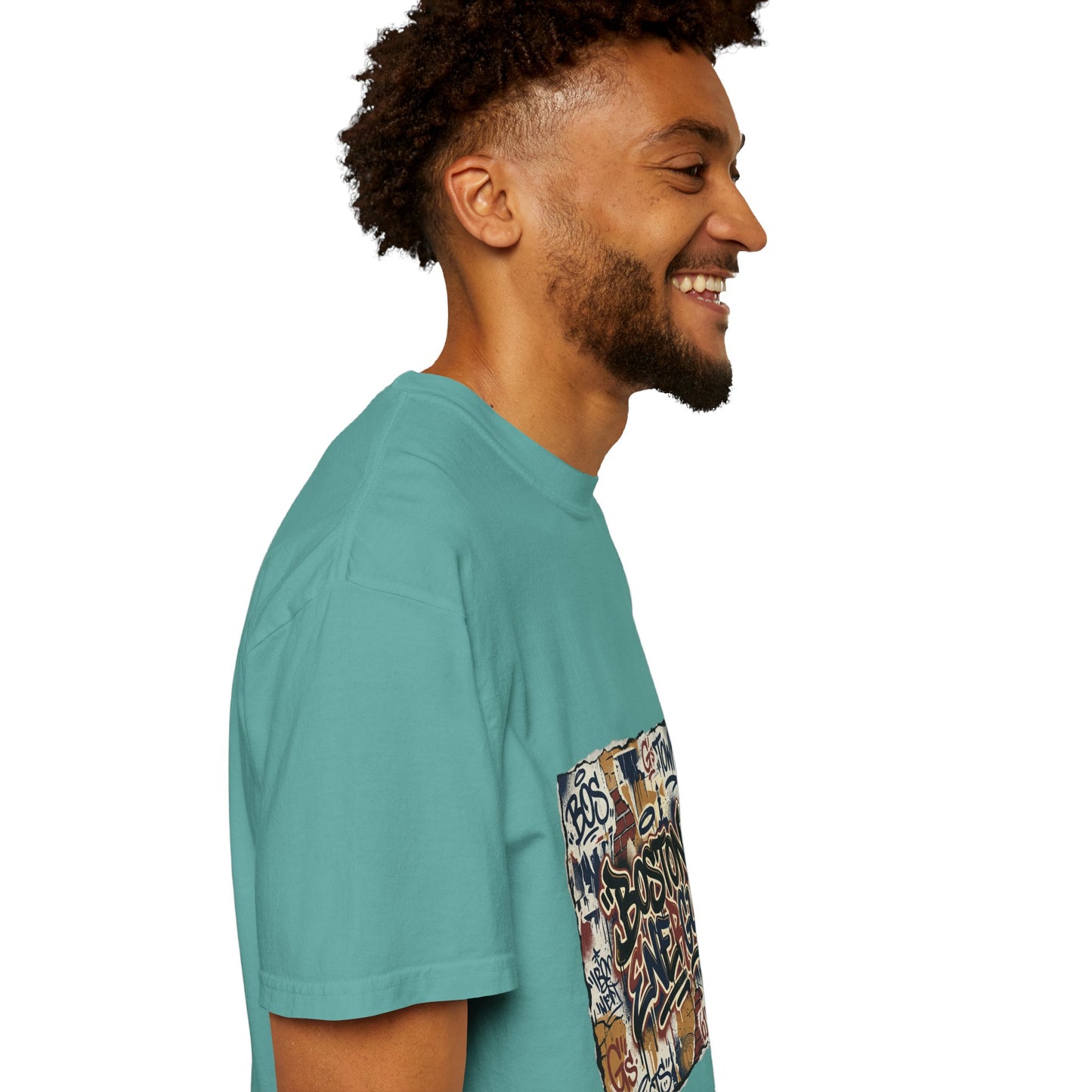 Boston Graffiti Tee — Urban Street Art T‑Shirt