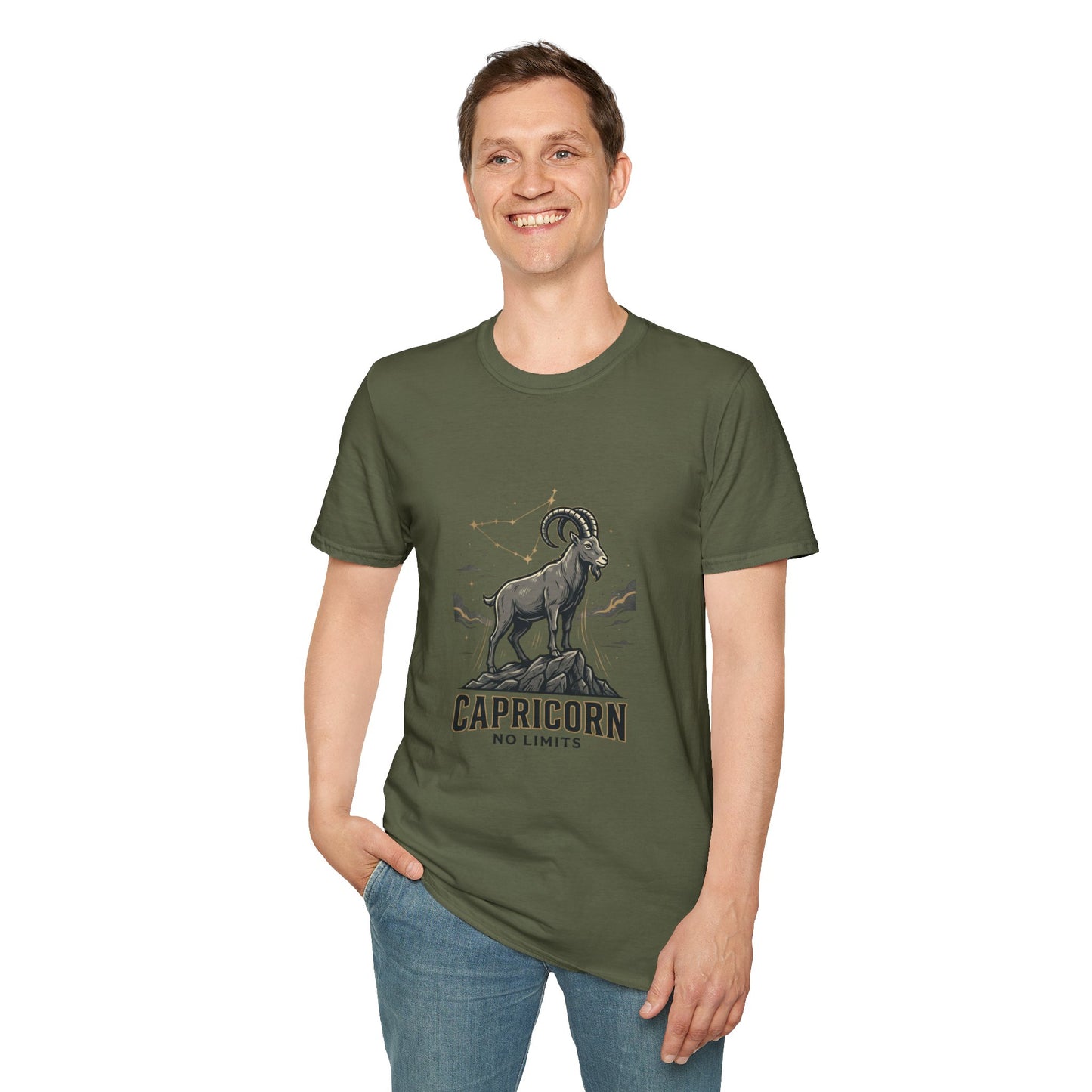 Capricorn 'No Limits' Zodiac T-Shirt — Goat Constellation Astrology Tee