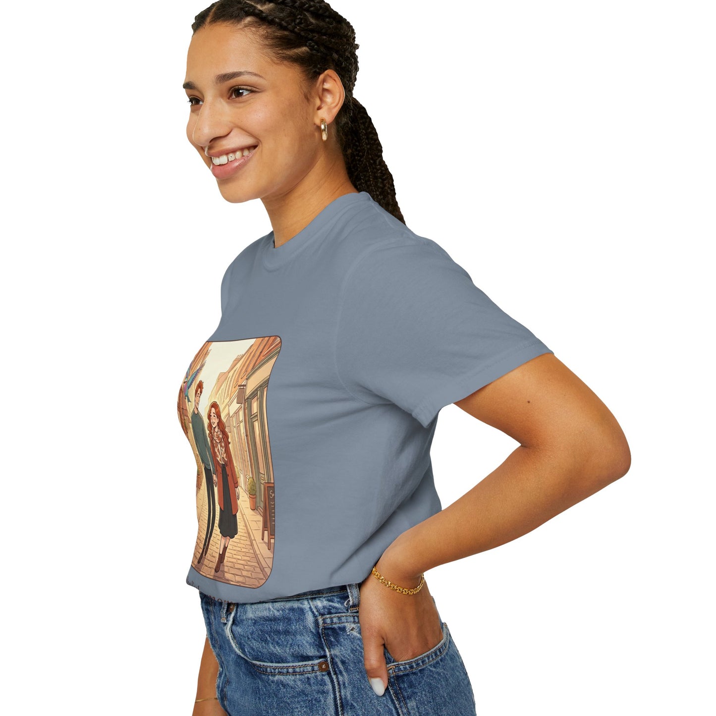 Romantic Stroll T-Shirt — “It’s the little moments” Couple Illustration Tee