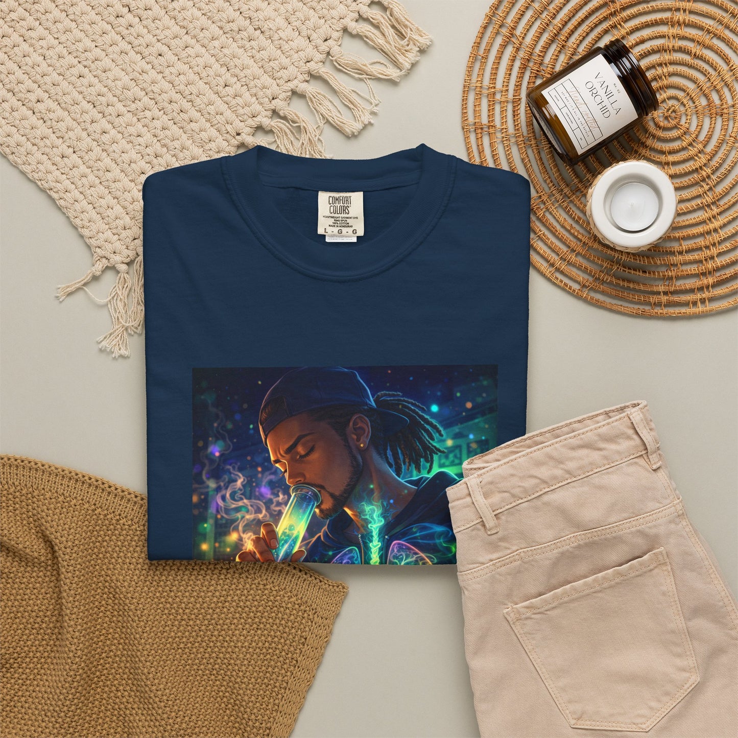 Cosmic Lungs T-Shirt — Neon Anatomical Art Tee