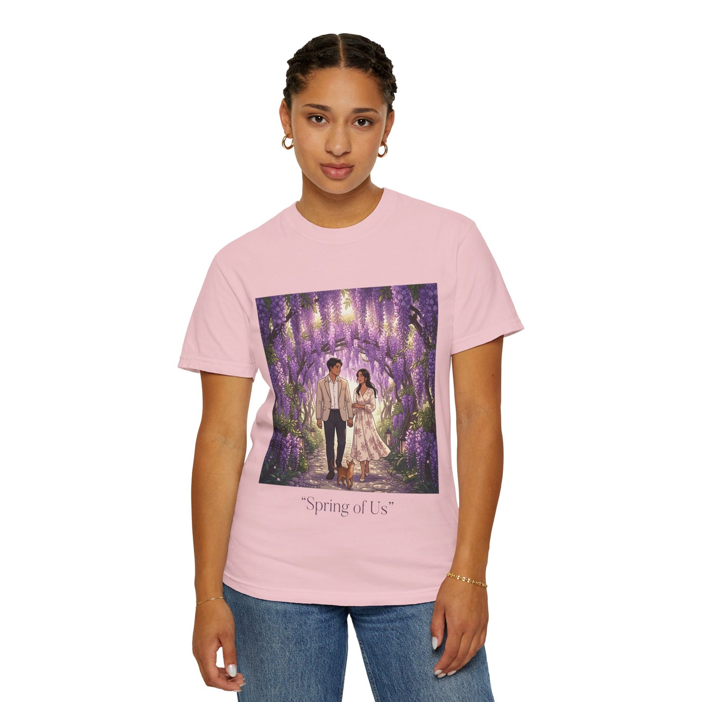 Spring of Us T-Shirt — Romantic Wisteria Couple Graphic Tee