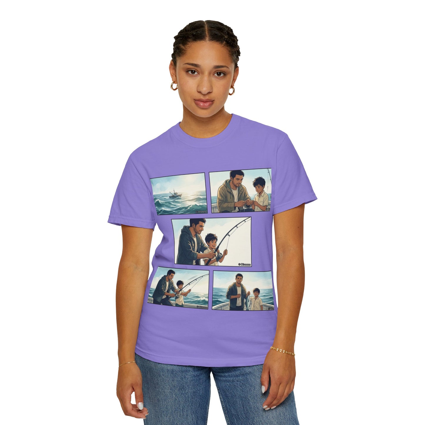MORNING TIDES” (FATHER & SON EDITION) T-Shirt — Dad & Son Beach Fishing Graphic Tee