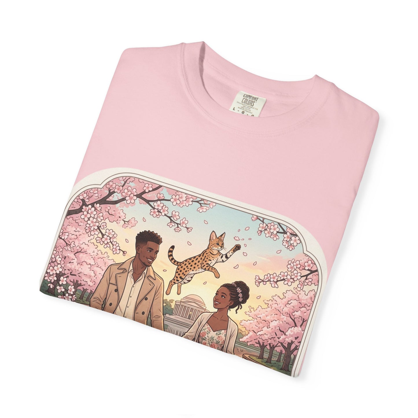 Spring of Us T-Shirt — Romantic Cherry Blossom Couple Graphic Tee