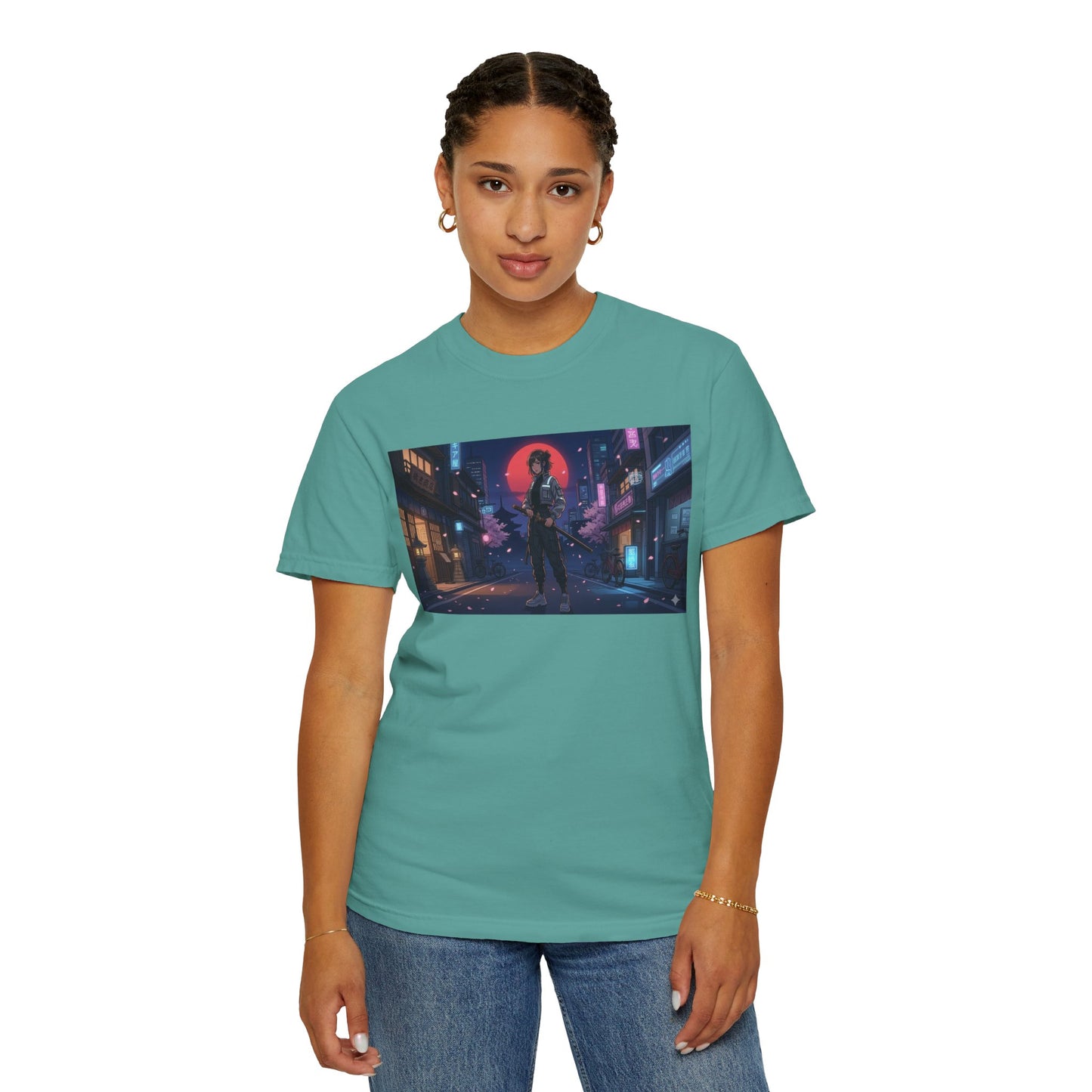 Japan — Samurai City Tradition + Nightscape T-Shirt —  Graphic Tee