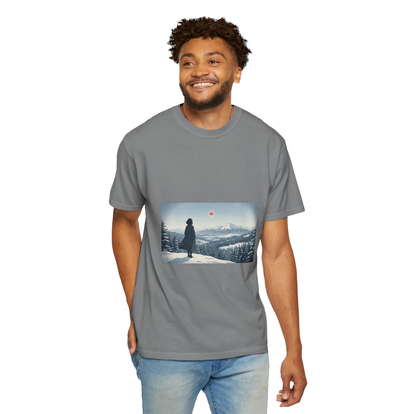 T-Shirt — Wanderer in Snowy Mountains Graphic Tee