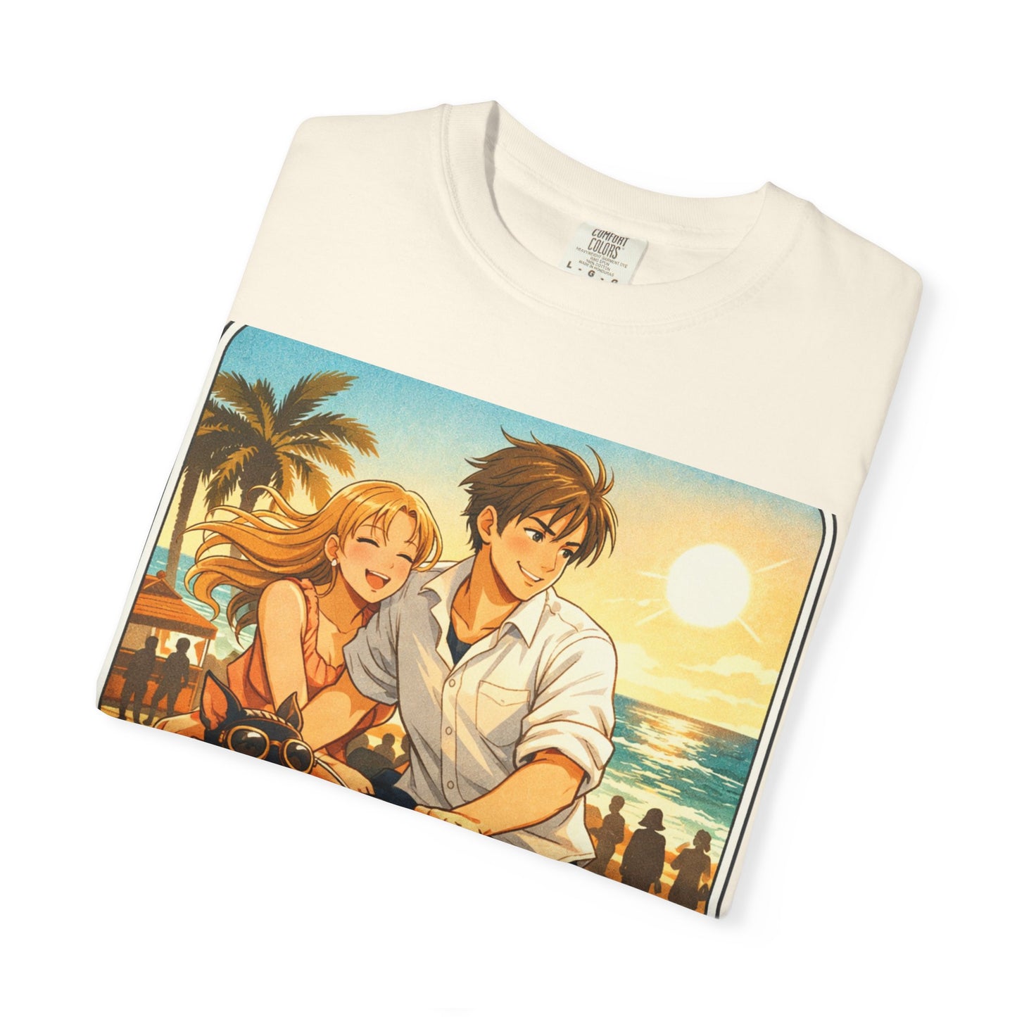 Spring of Us T-Shirt — Vintage Beach Couple Bicycle Design
