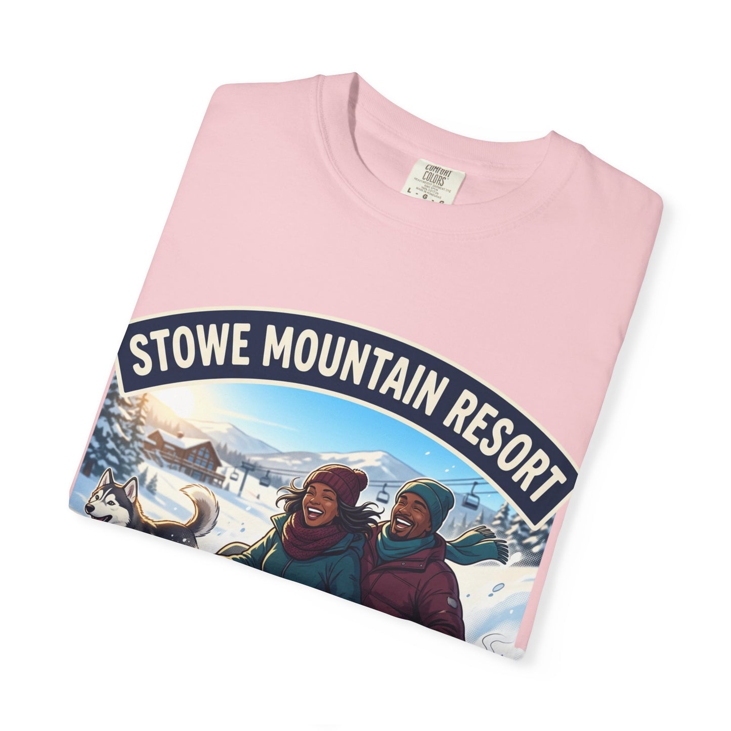 Stowe Mountain Resort Snow Tubing T-Shirt — "Vermont Joy" Winter Apparel