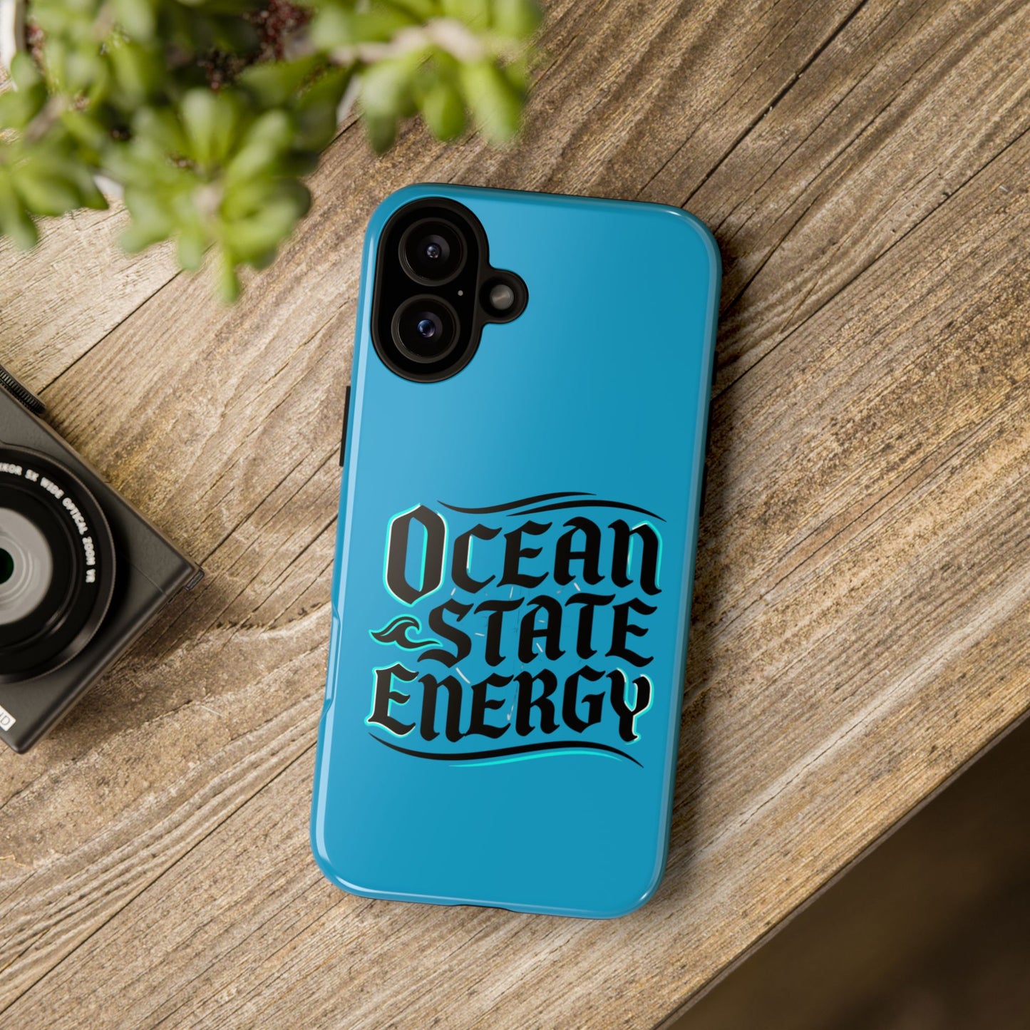 Ocean State Energy Phone Case — Tough Protective iPhone Cover with Nautical Script