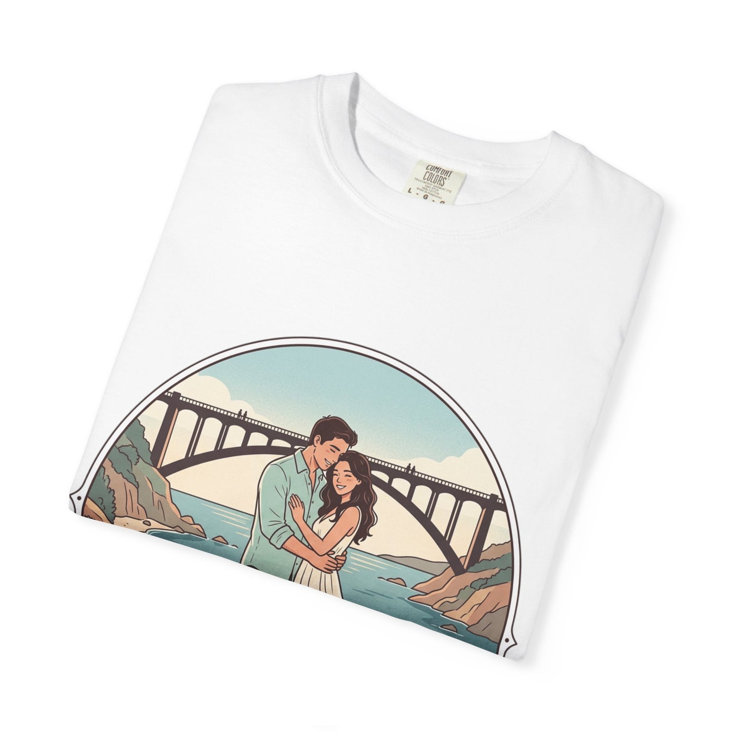T-Shirt — Romantic Coastal Couples Tee “Some Moments Are Forever” with Dogs
