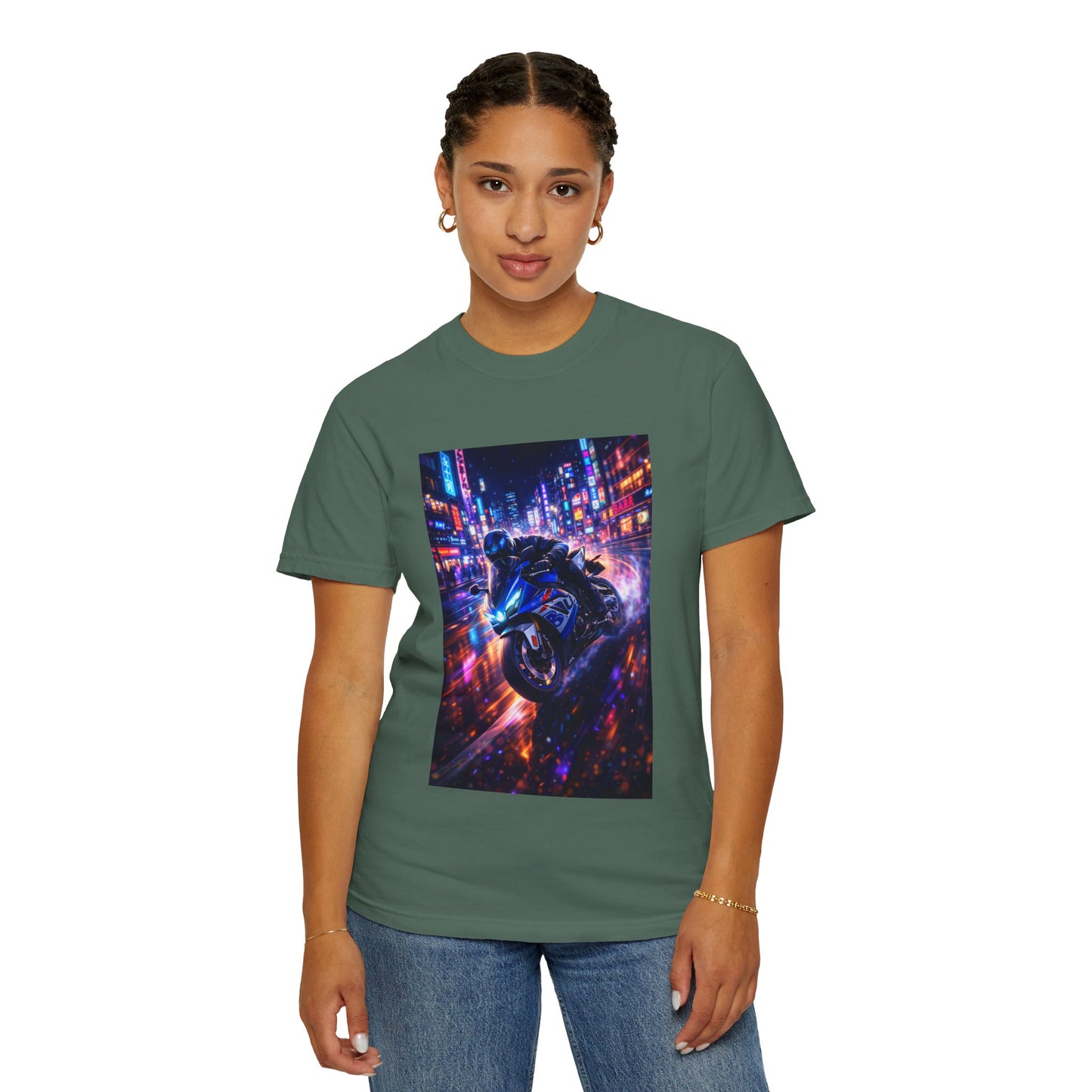 Suzuki GSX-R1000-NEON NIGHT RUN -  T-Shirt — Neon Night Rider Graphic Tee