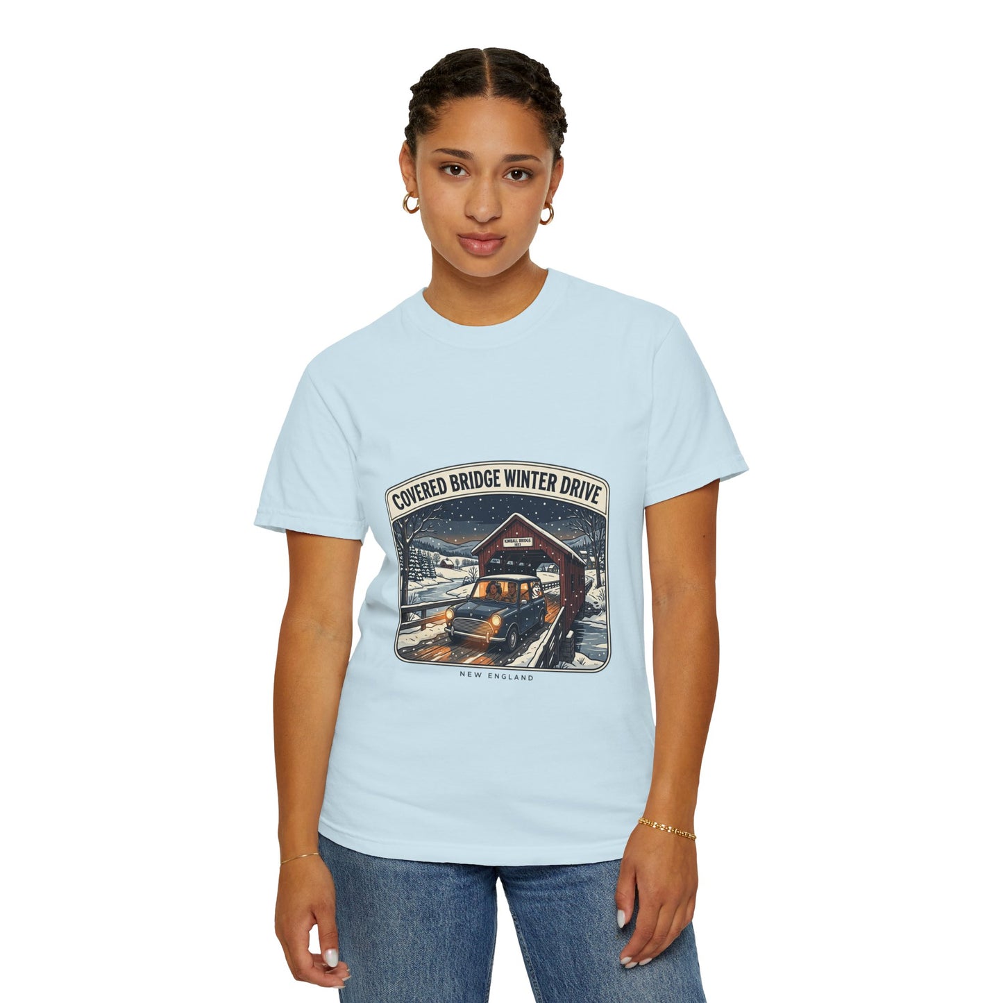 Covered Bridge Winter Drive T-Shirt