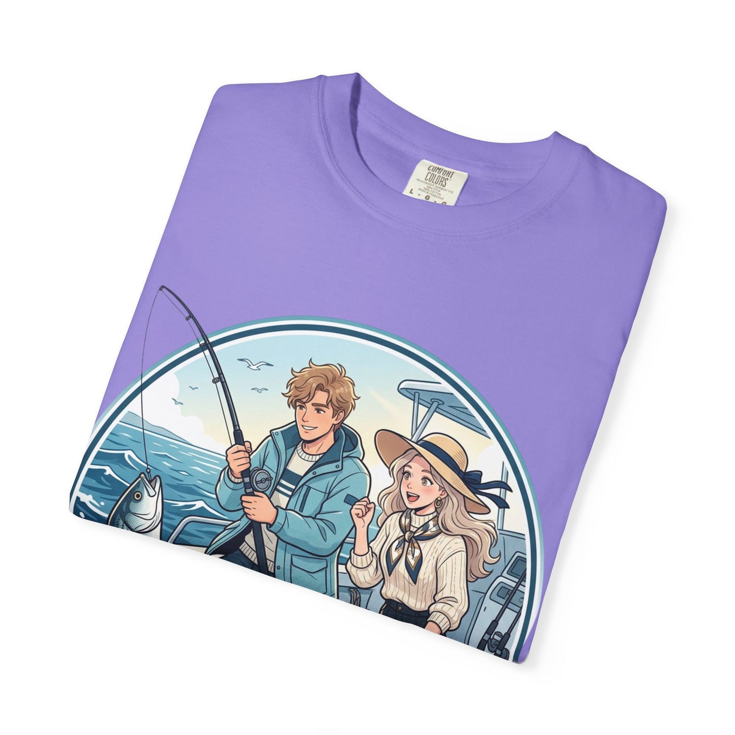 Reel Love Fishing T-Shirt — Cute Couple Anglers Graphic Tee