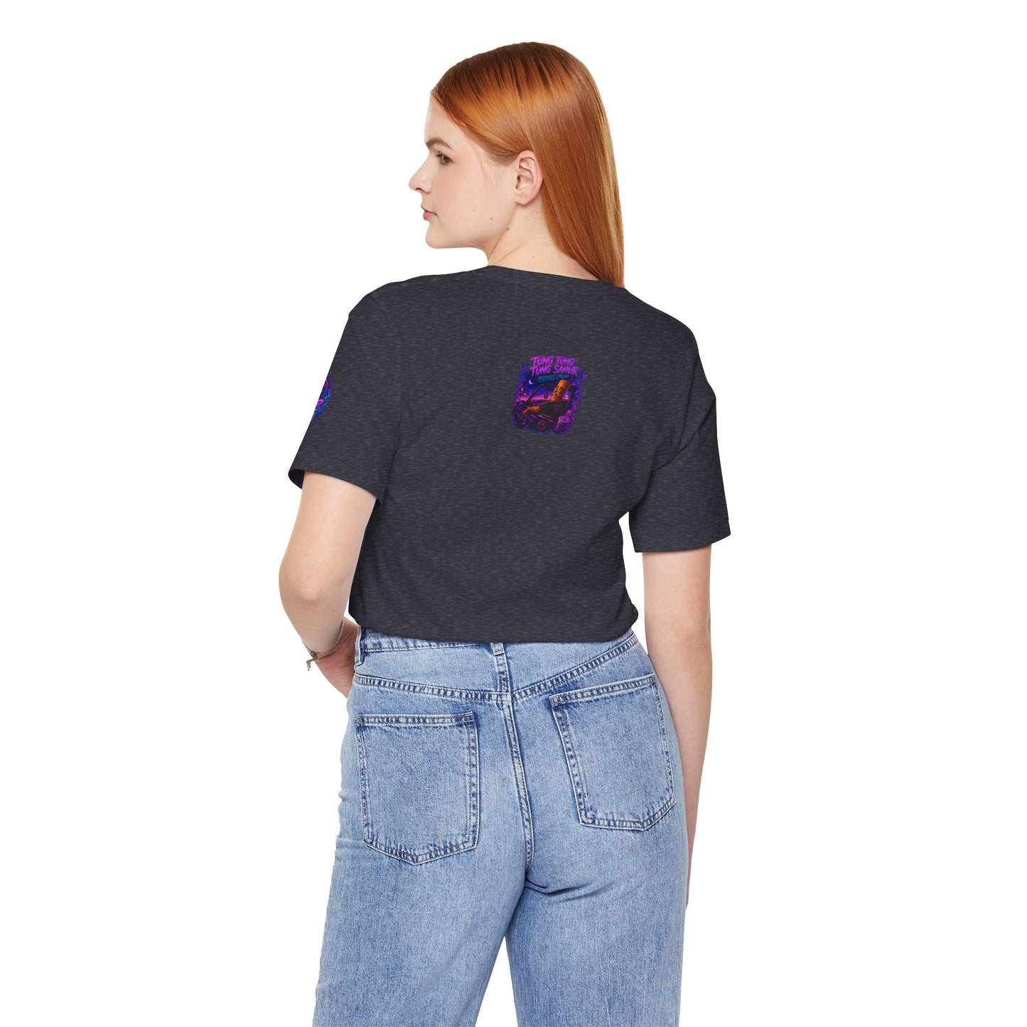 Tung Tung Tung Sahur Who Ride Like Us T-Shirt — Night Cruise Vaporwave Graphic Tee