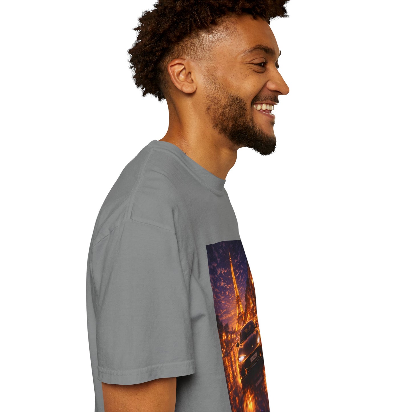 Paris Night Drive T-Shirt — Eiffel Tower Car Scene