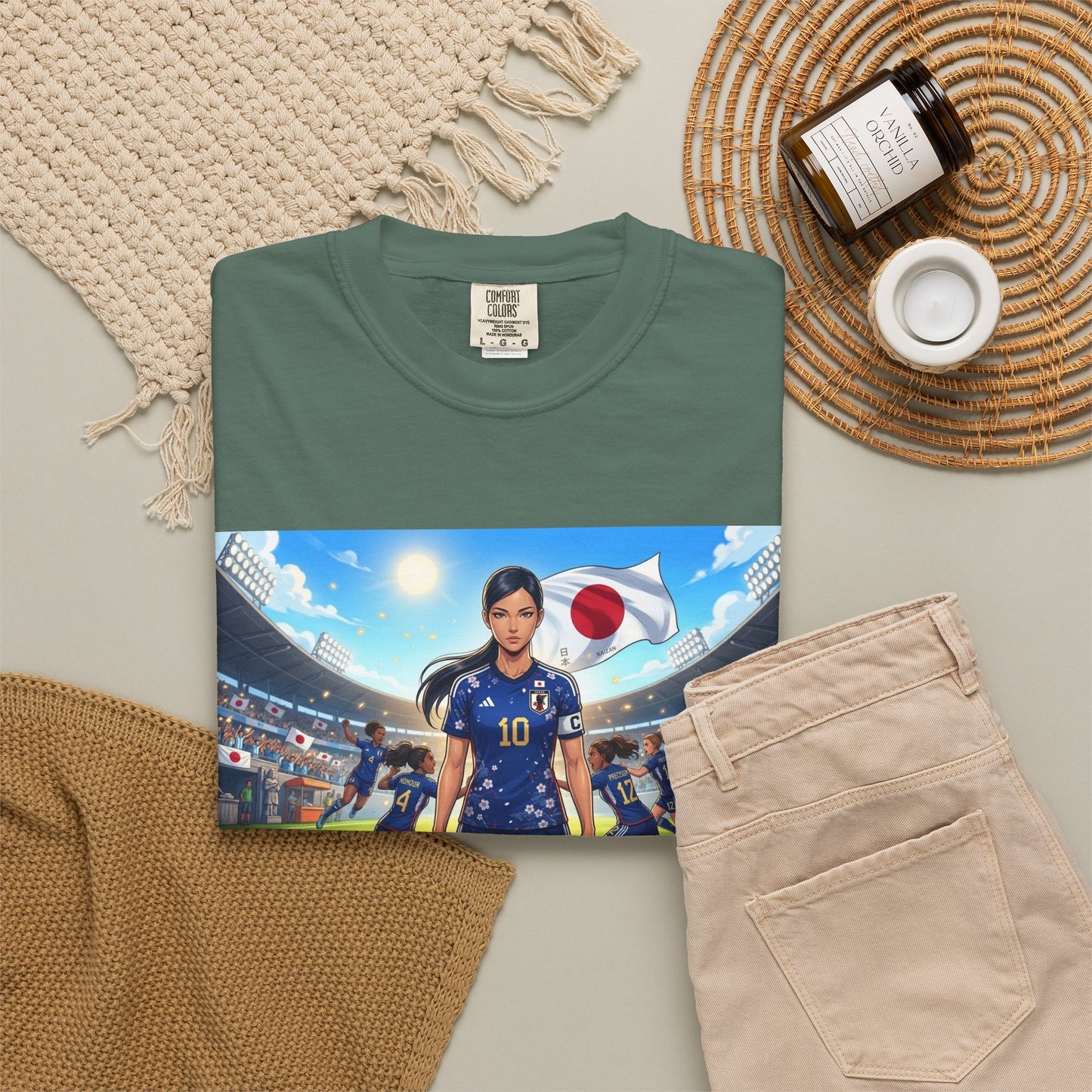 Soccer Player Japan T-Shirt — Japan Flag Soccer Fan Tee