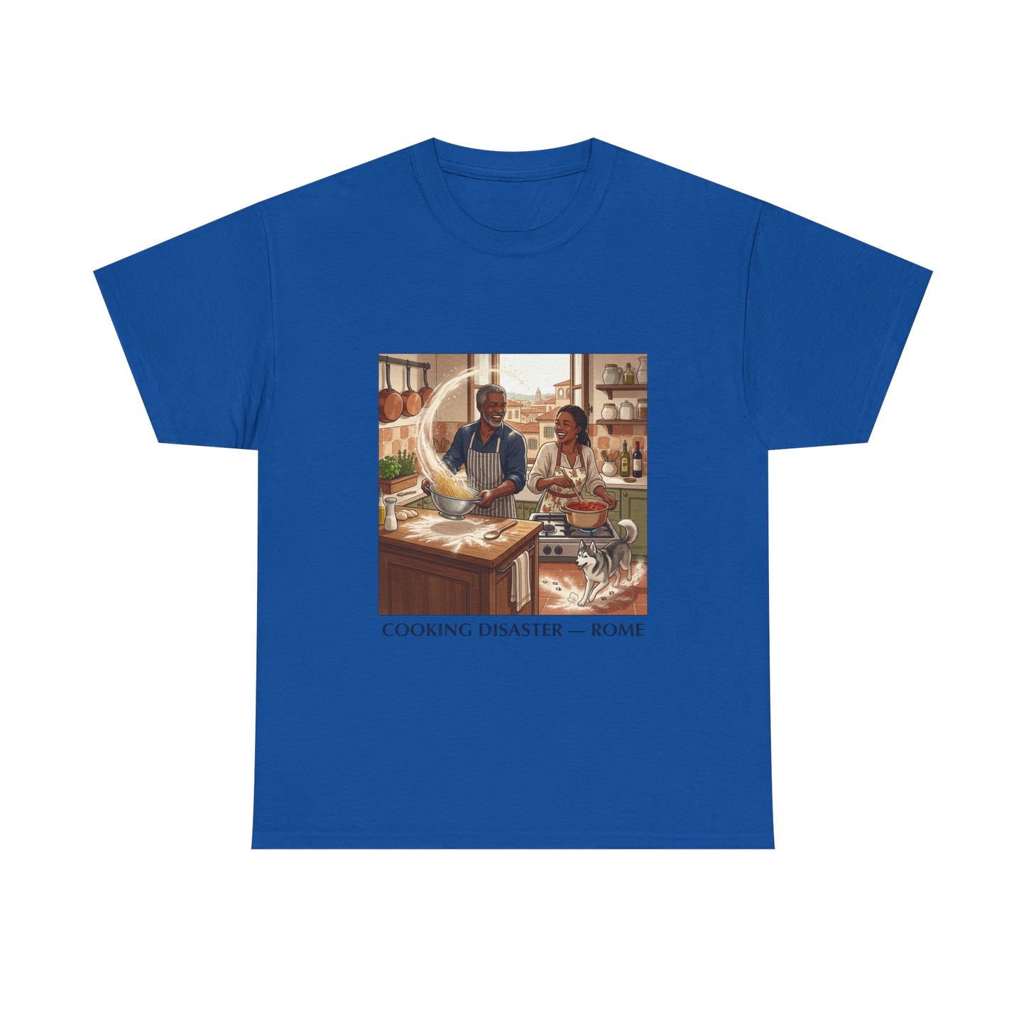 T-Shirt — 'Cooking Disaster — Rome' Illustrated Cooking Tee