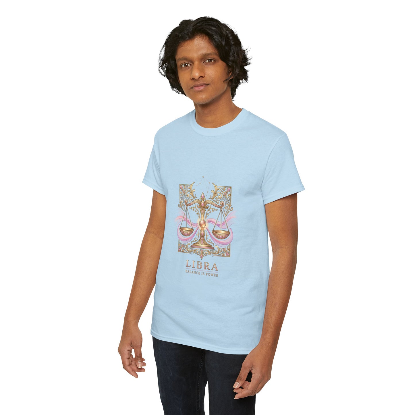 Libra Scales T‑Shirt — Zodiac Balance Is Power Tee
