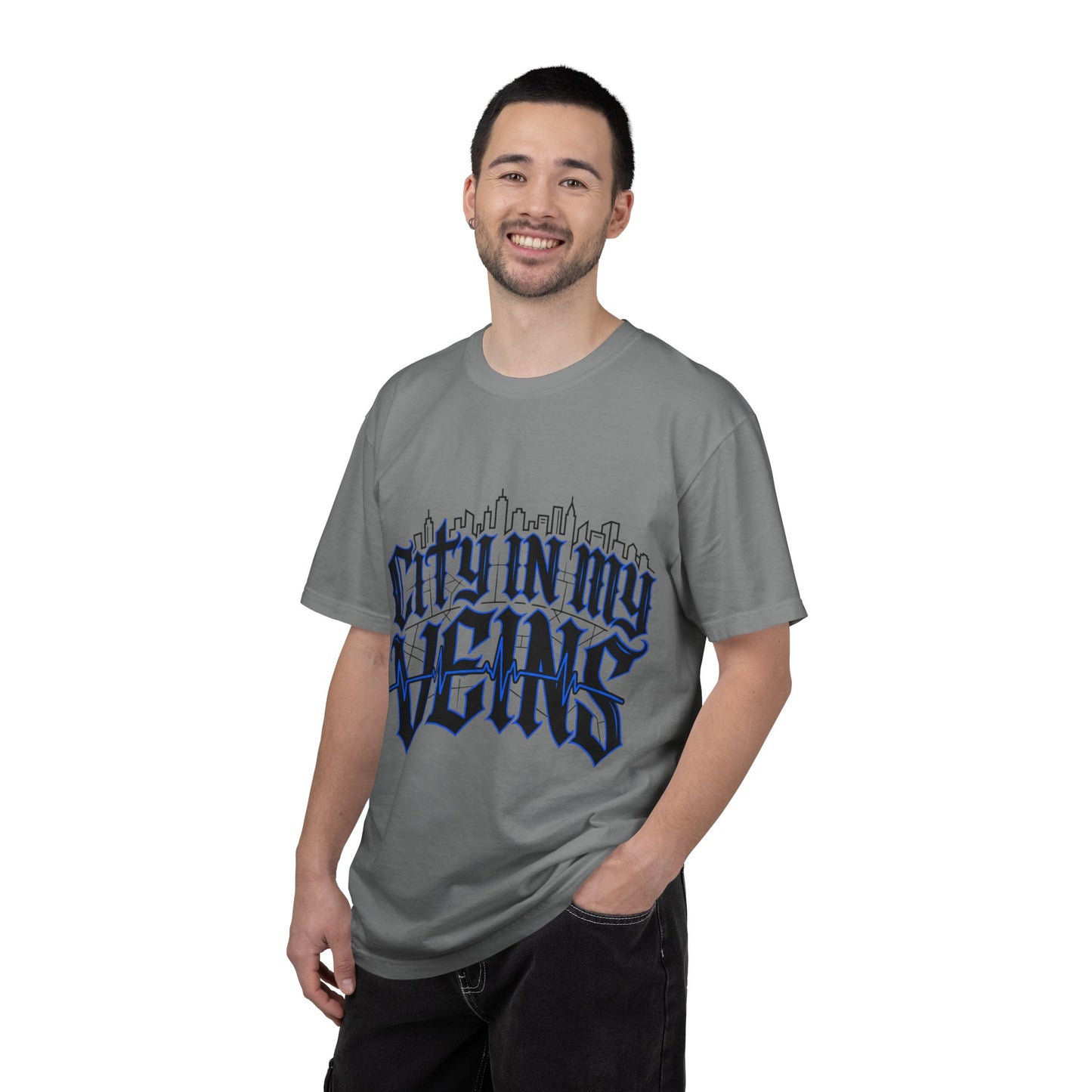 City in My Veins T-Shirt — Urban Skyline Graphic Tee