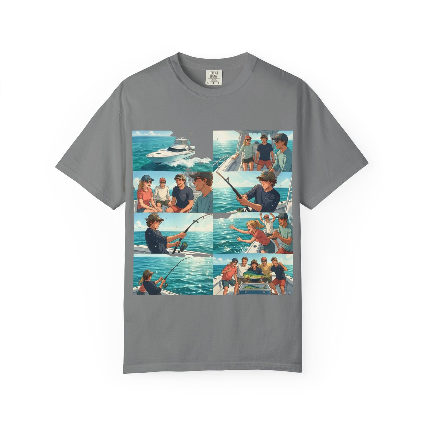 Deep Sea Energy (Friends Fishing Edition) Fishing Trip Photo Collage T-Shirt