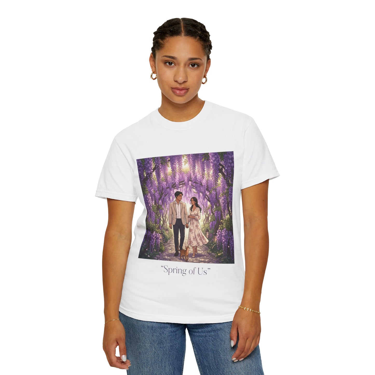 Spring of Us T-Shirt — Romantic Wisteria Couple Graphic Tee