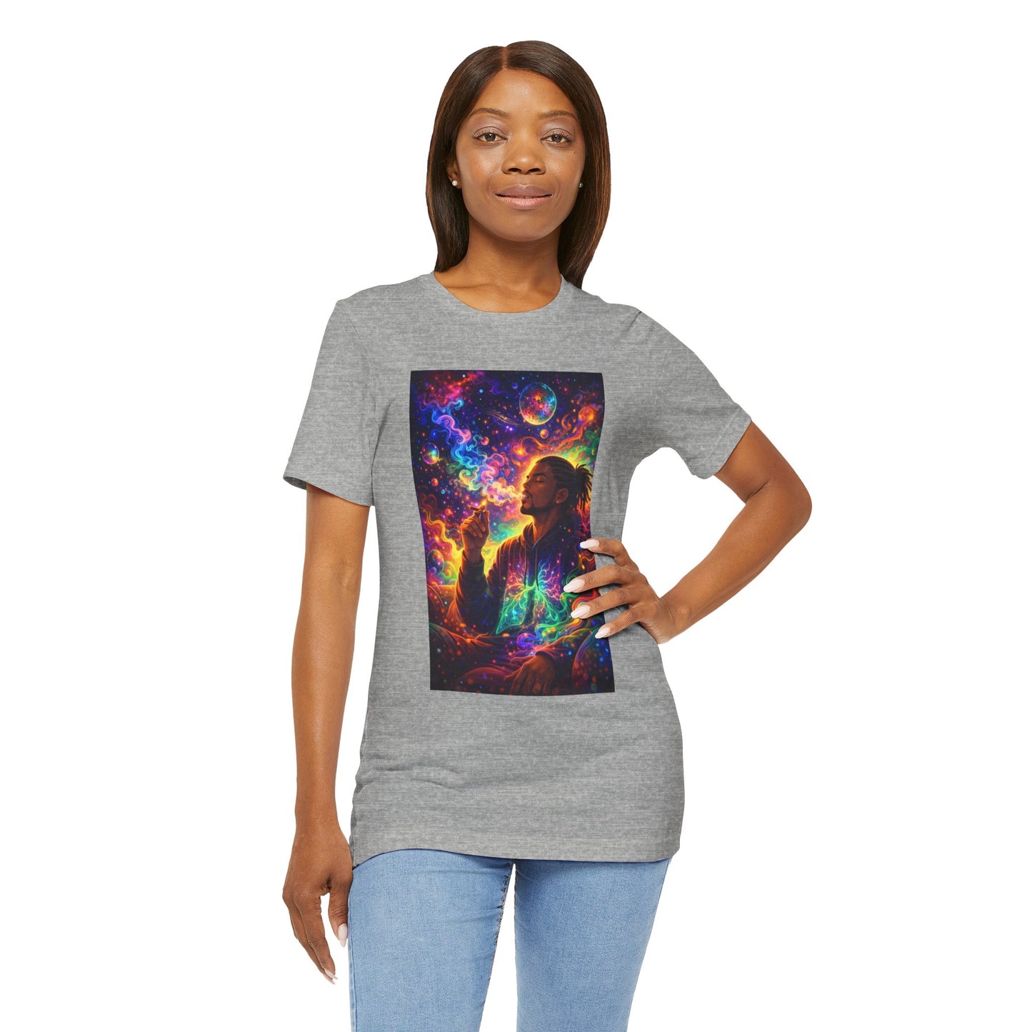 Psychedelic Session T-Shirt — Cosmic Portrait Graphic Tee