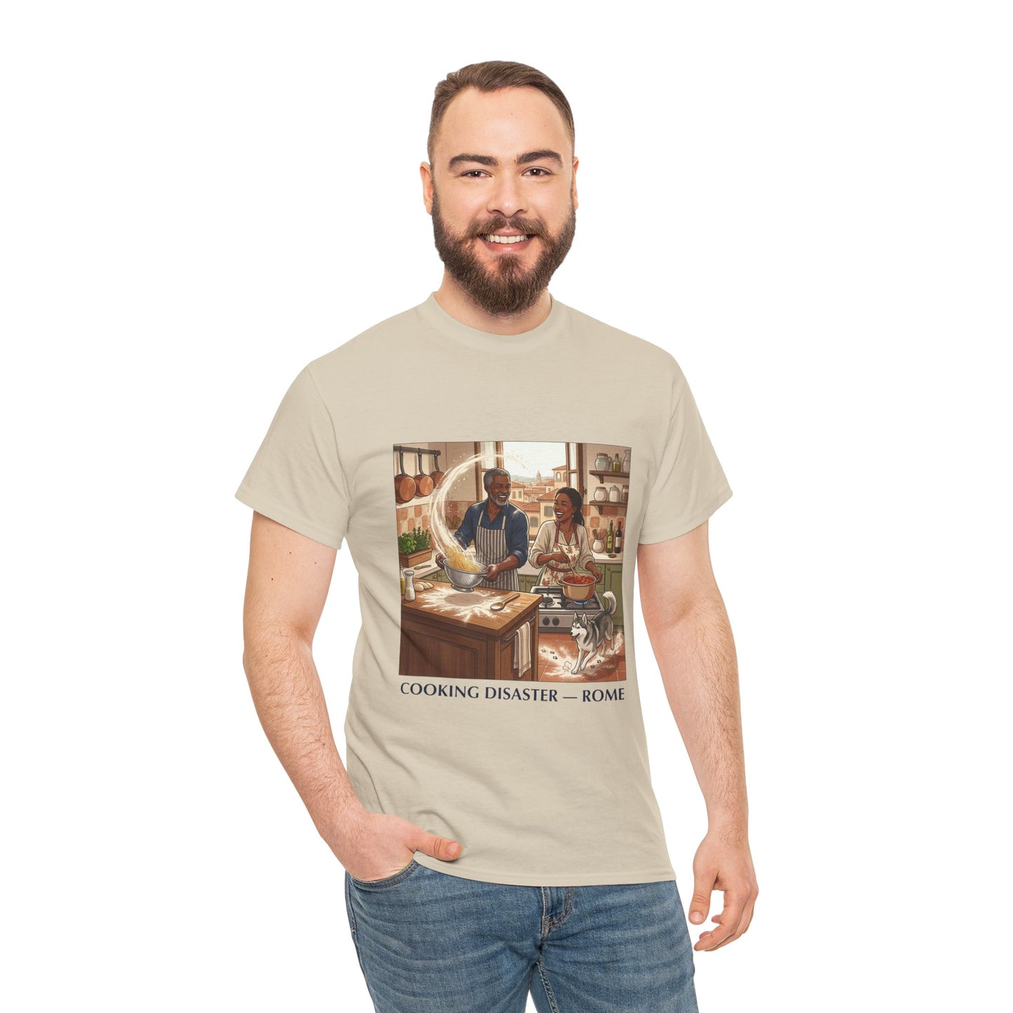 T-Shirt — 'Cooking Disaster — Rome' Illustrated Cooking Tee