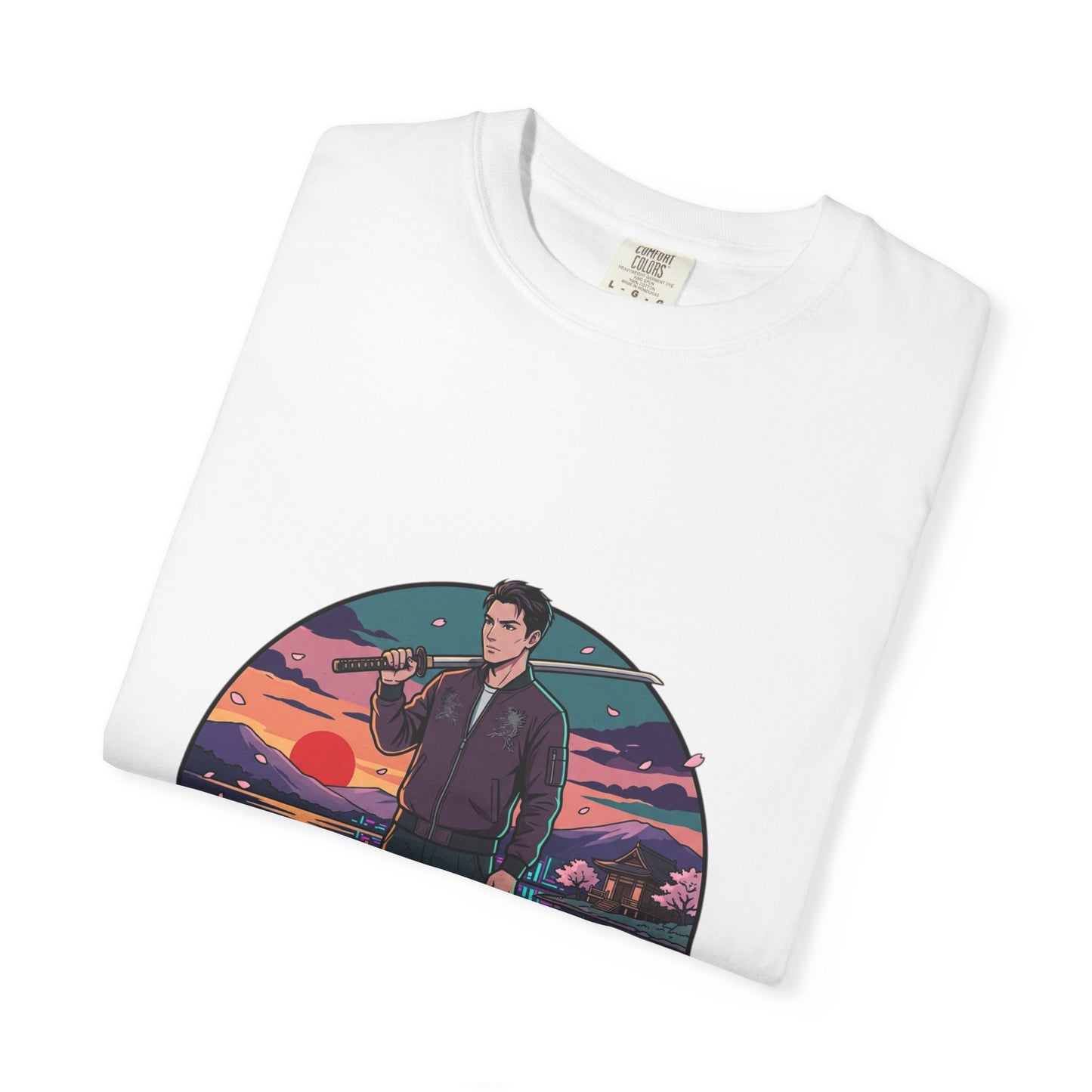 Vintage Night Harbor T-Shirt — Retro Sunset Fisherman Graphic Tee