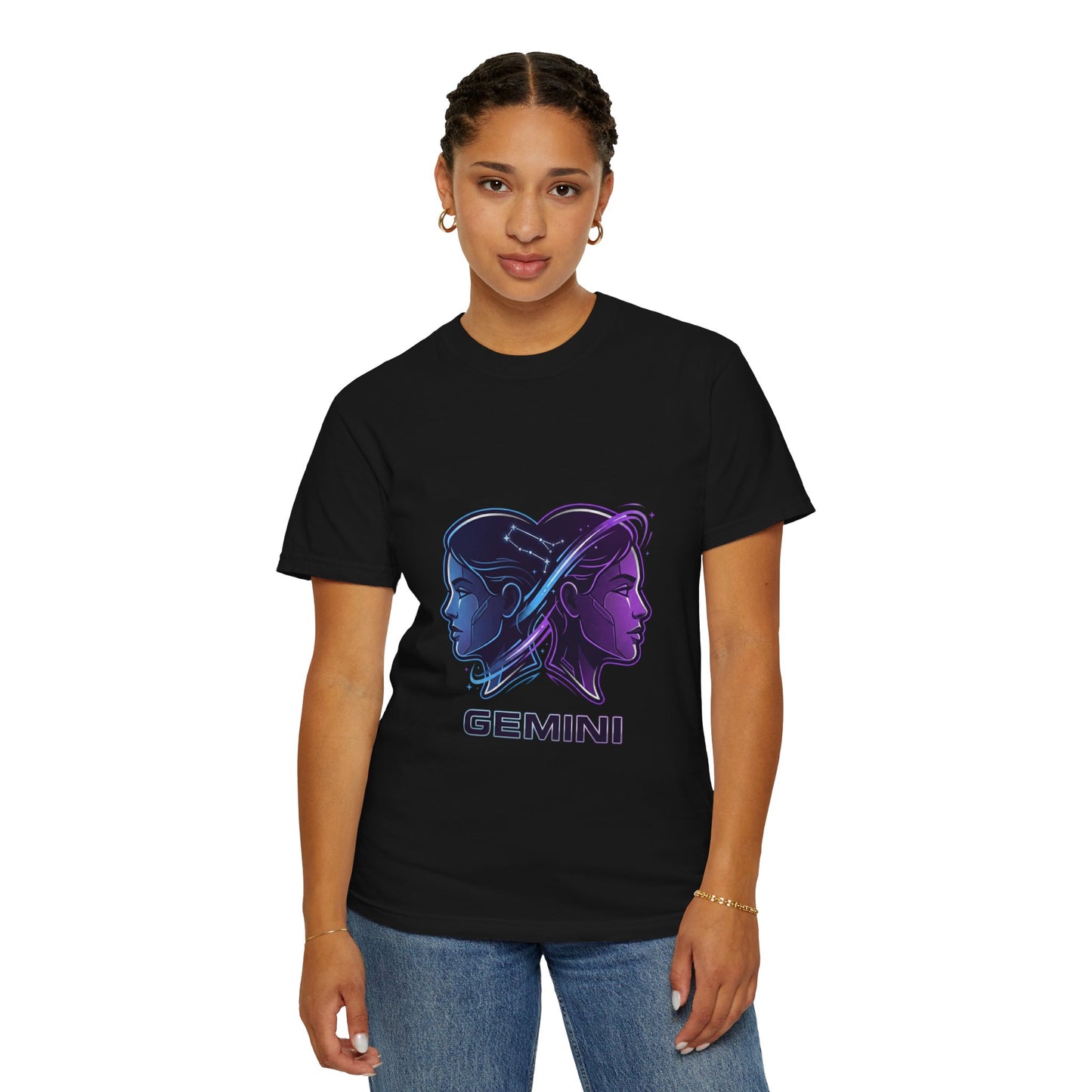 Gemini Zodiac T‑Shirt — Dual Faces Astrology Tee