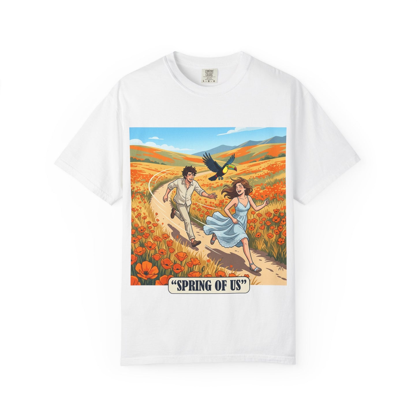 Spring of Us T-Shirt — Romantic Field Illustration Tee