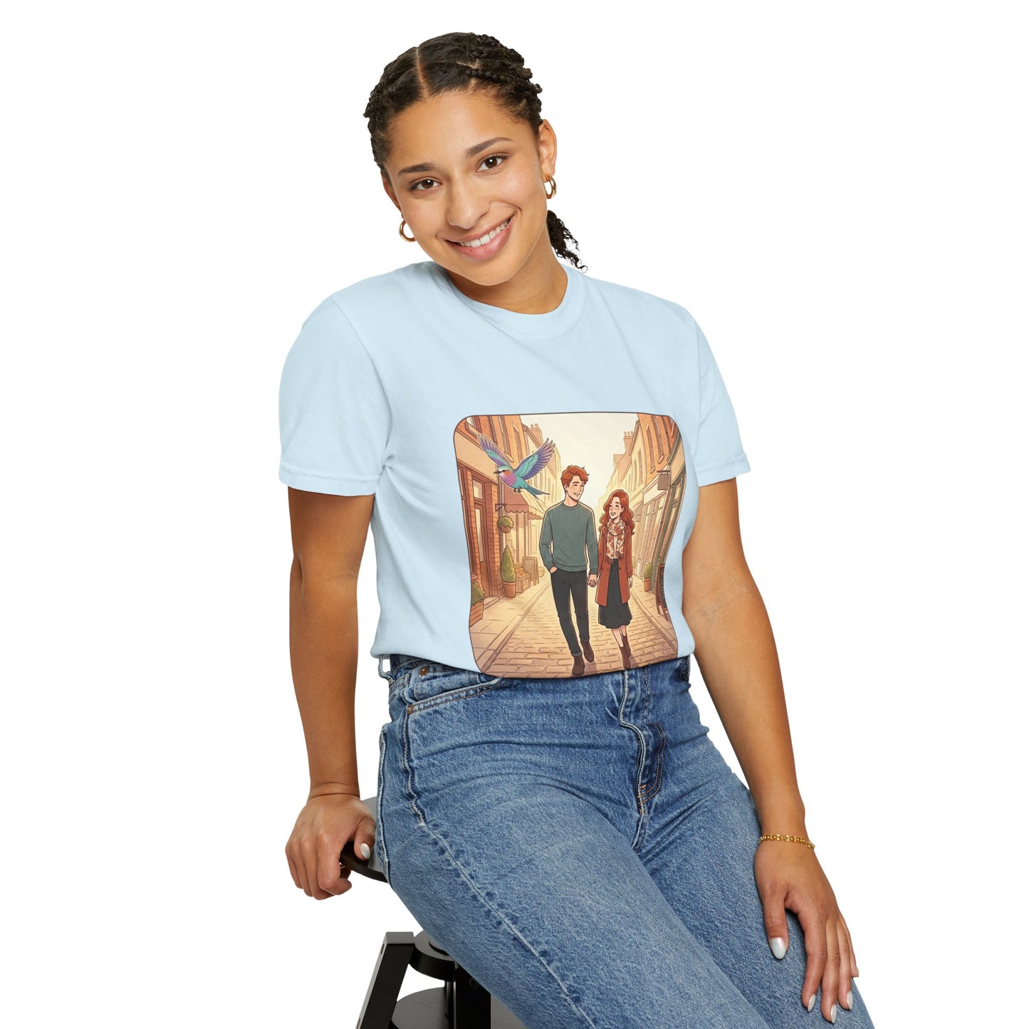 Romantic Stroll T-Shirt — “It’s the little moments” Couple Illustration Tee