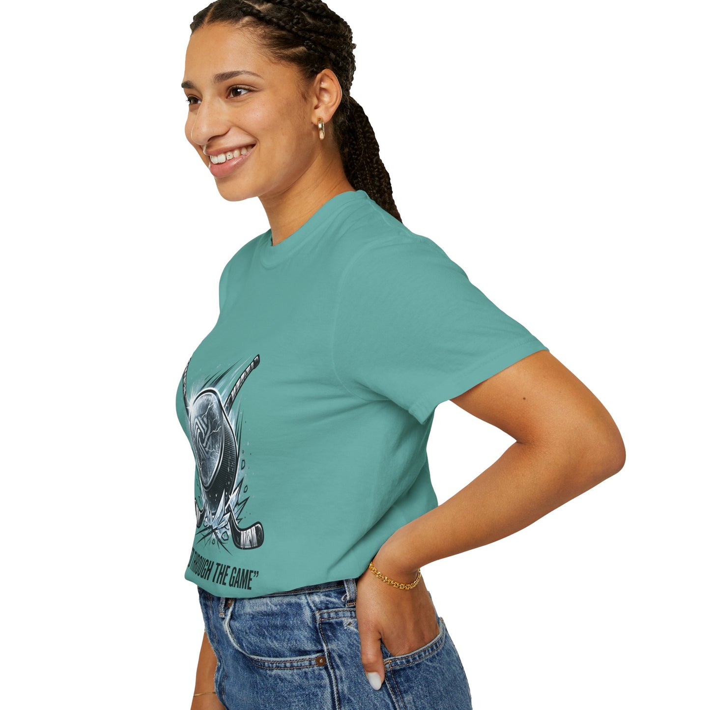 Hockey Graphic Tee — "United Through the Game" Team Spirit T-Shirt