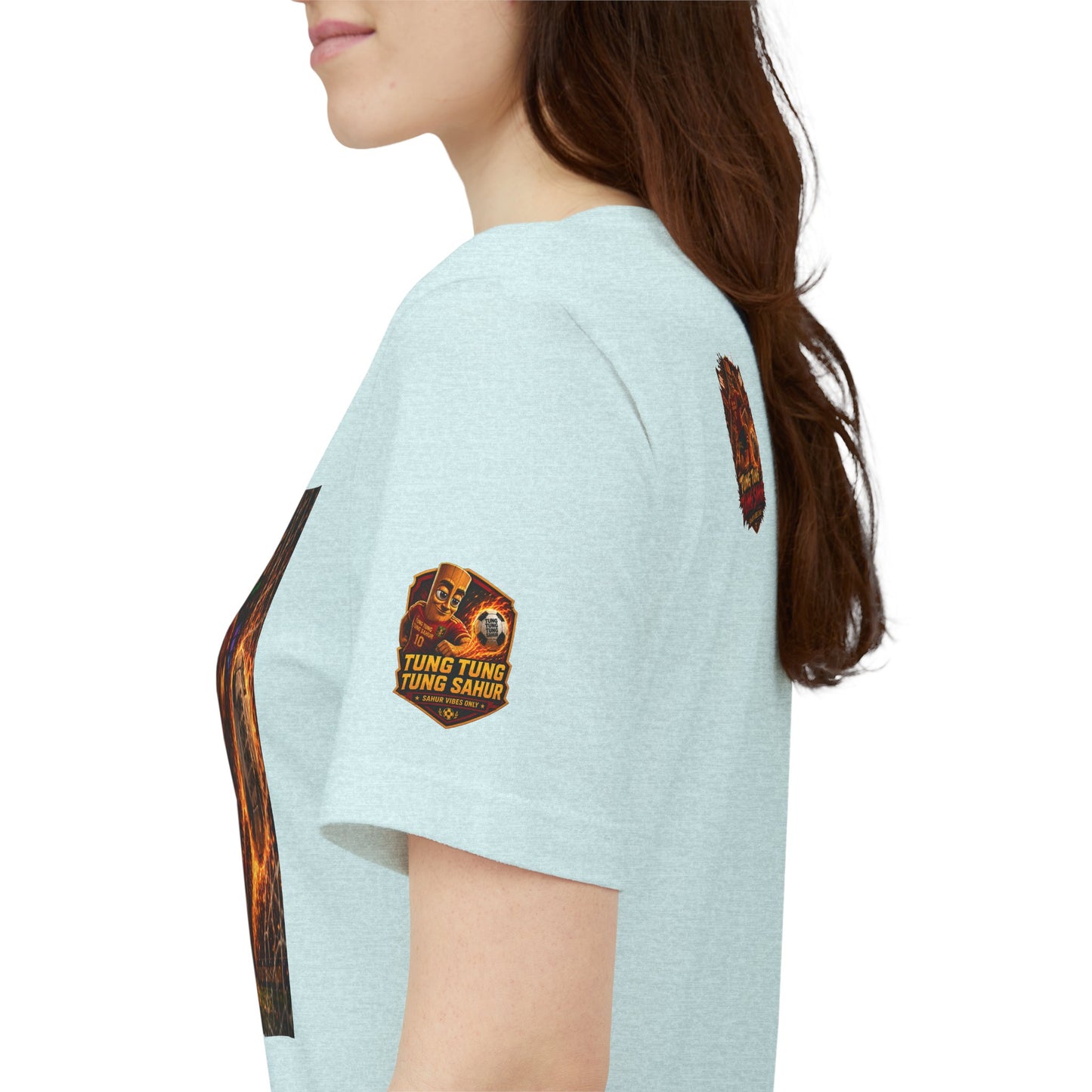Tung Tung Tung Sahur Soccer Kick Firestorm Graphic Tee — ‘Goal’ Animated Kick Design
