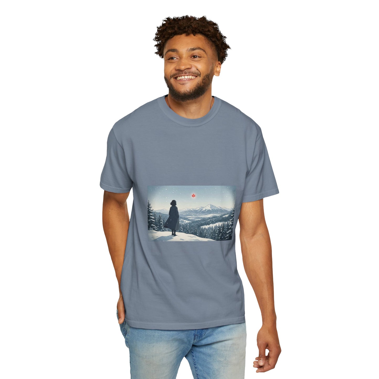 T-Shirt — Wanderer in Snowy Mountains Graphic Tee