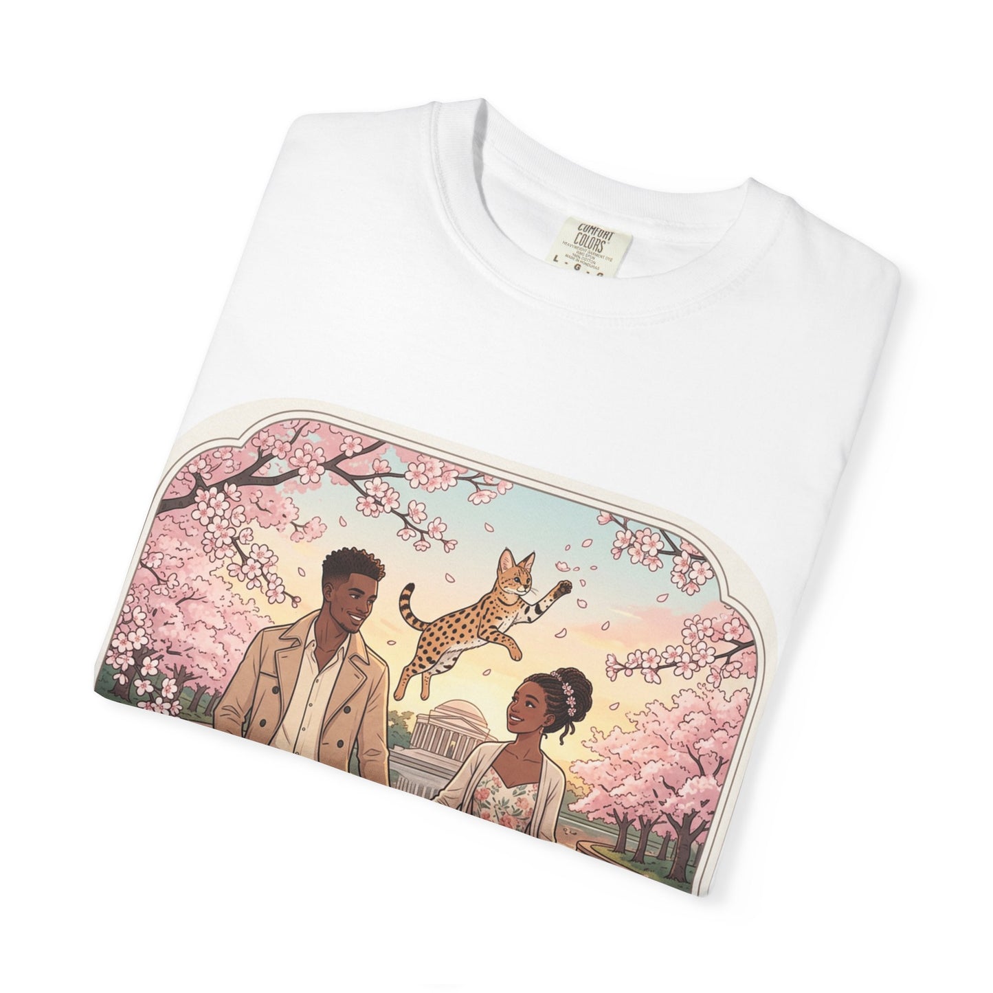 Spring of Us T-Shirt — Romantic Cherry Blossom Couple Graphic Tee