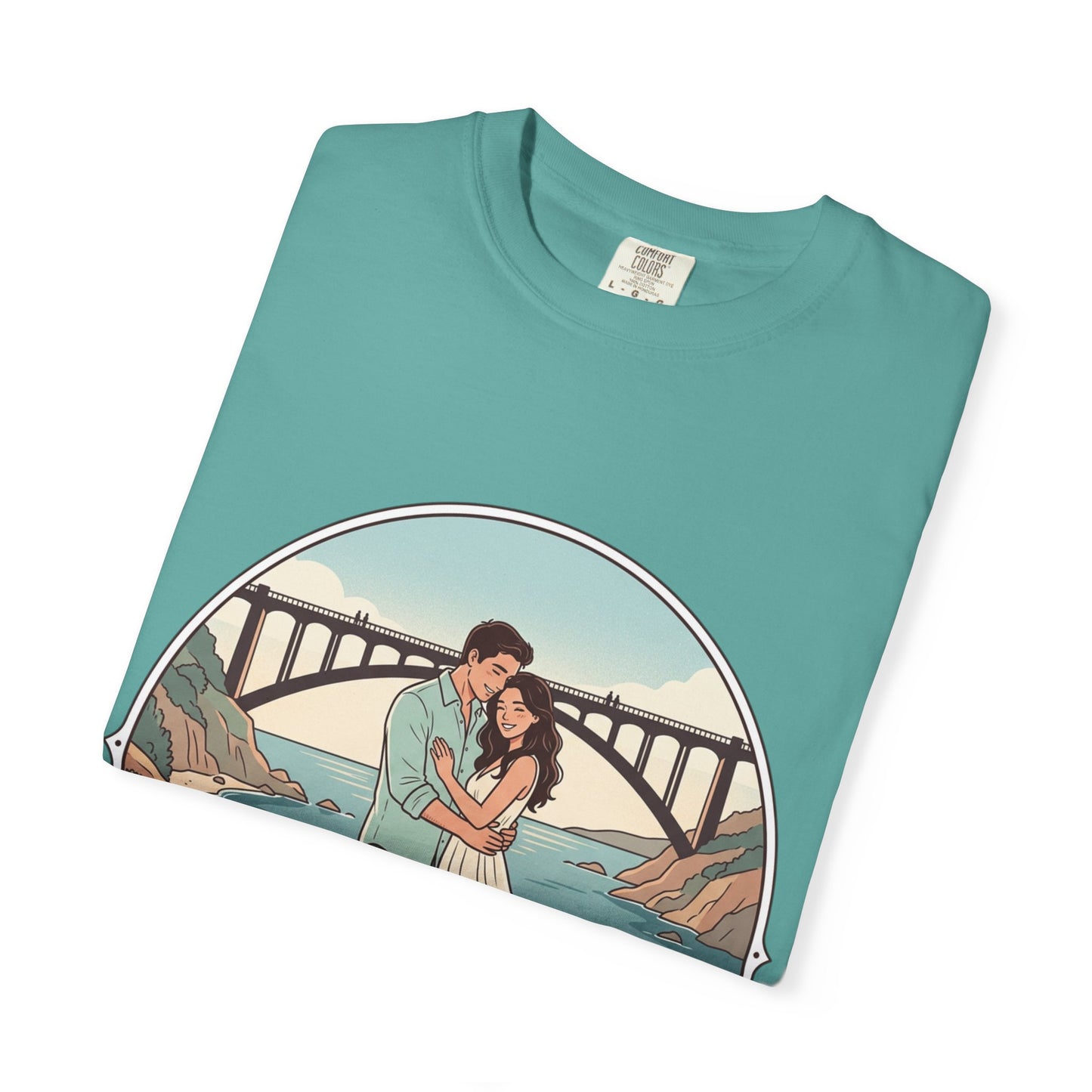 T-Shirt — Romantic Coastal Couples Tee “Some Moments Are Forever” with Dogs