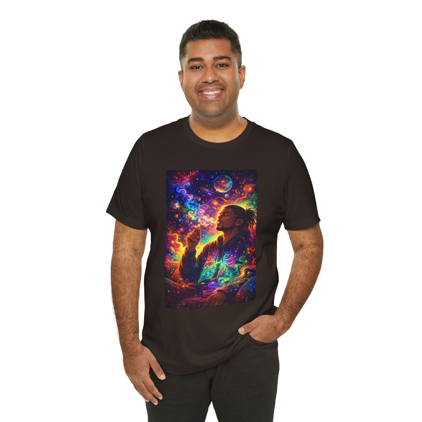 Psychedelic Session T-Shirt — Cosmic Portrait Graphic Tee