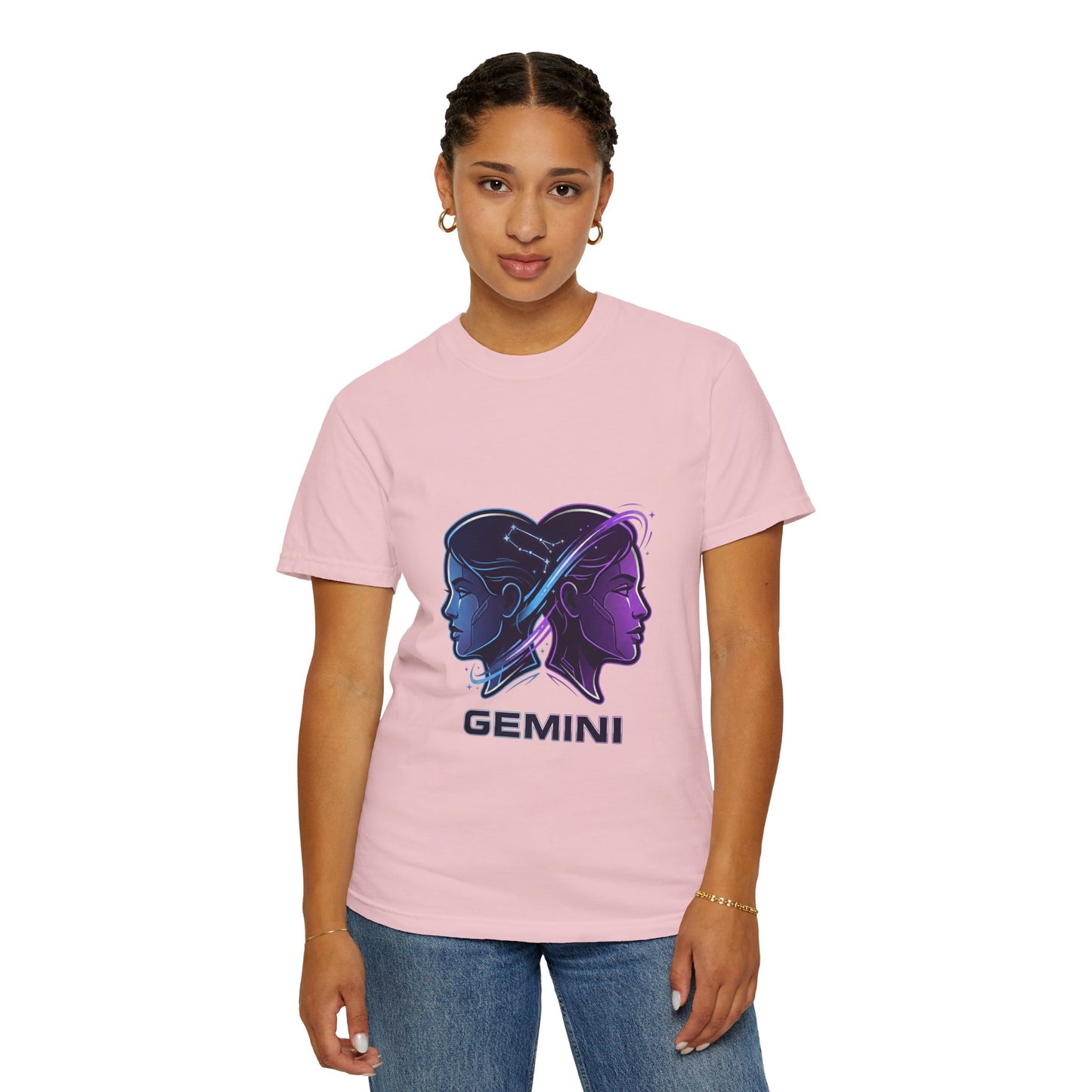 Gemini Zodiac T‑Shirt — Dual Faces Astrology Tee