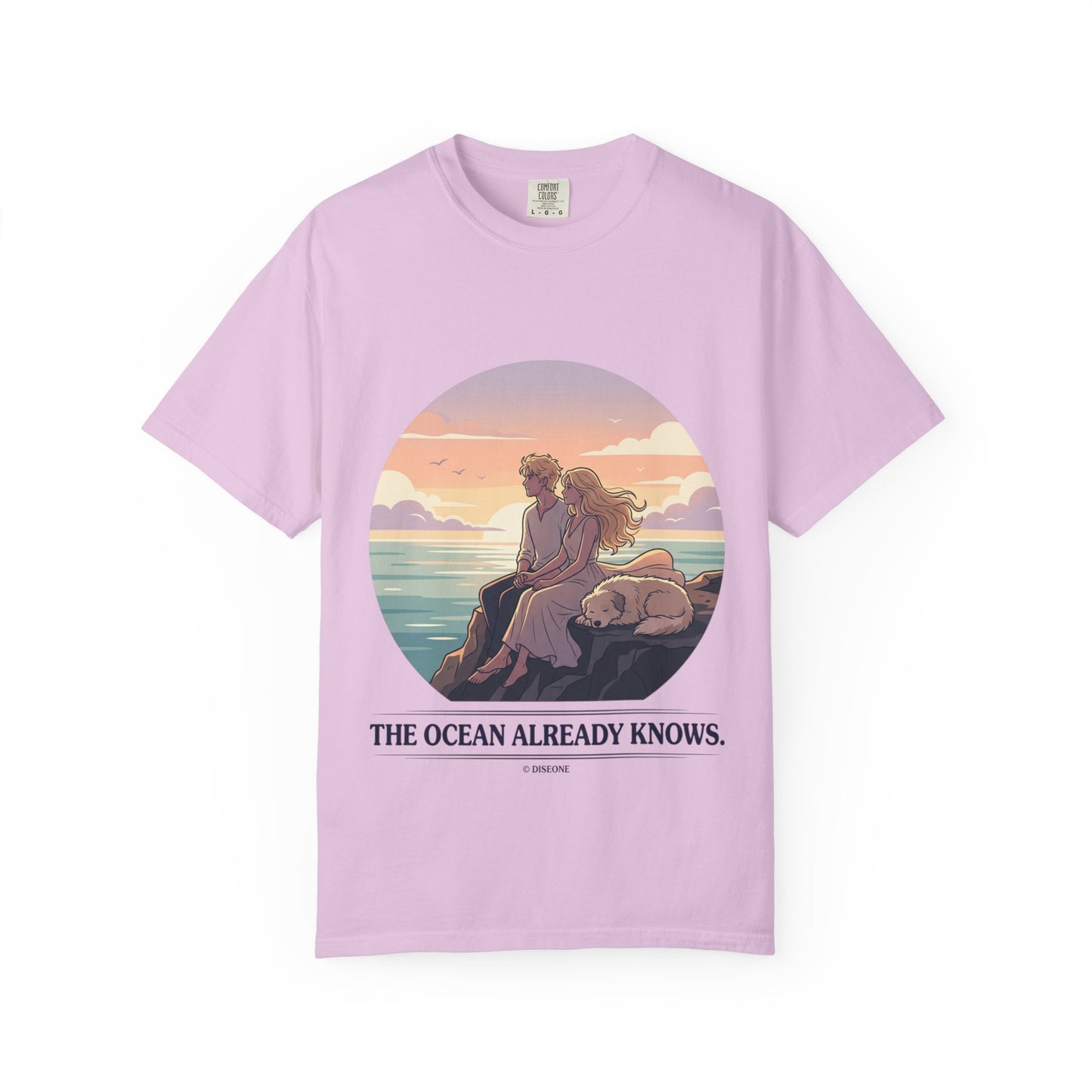 Ocean Sunset Graphic T-Shirt — "The Ocean Already Knows"