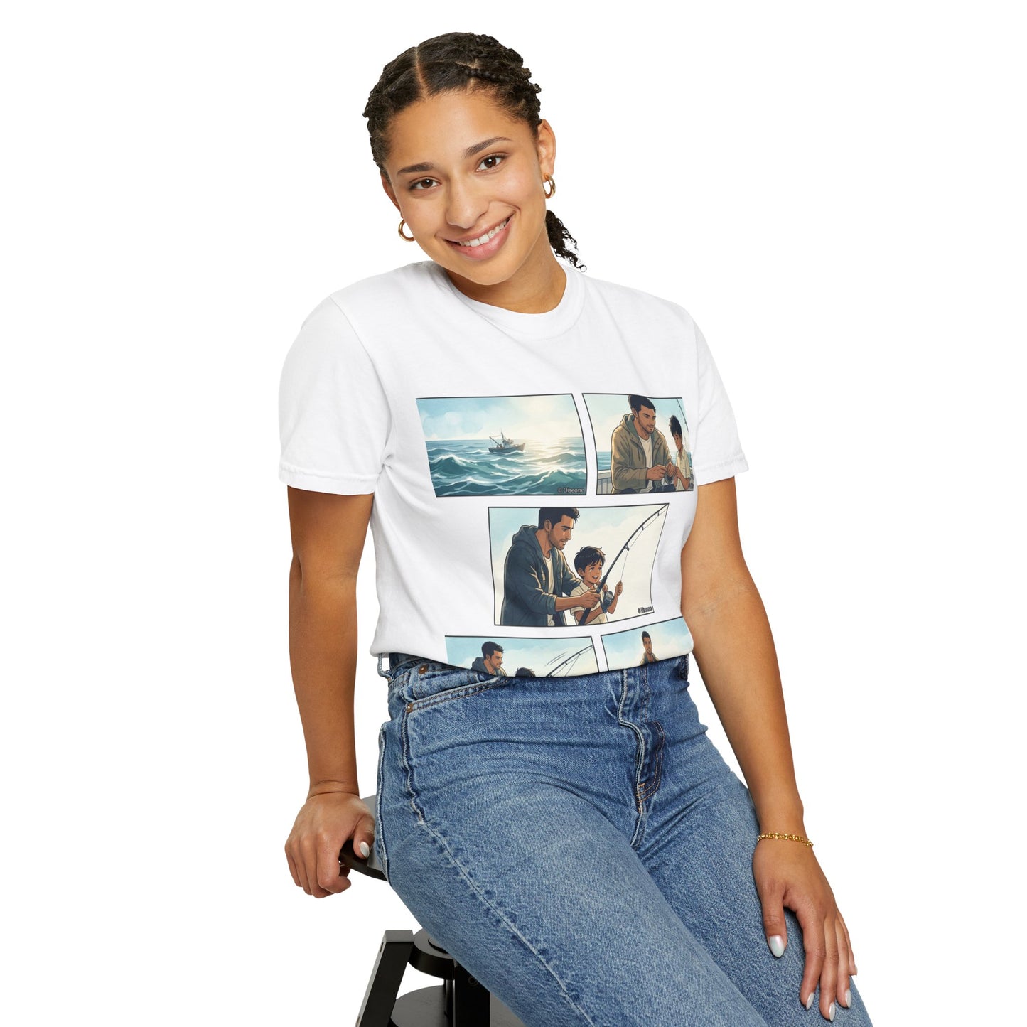 MORNING TIDES” (FATHER & SON EDITION) T-Shirt — Dad & Son Beach Fishing Graphic Tee