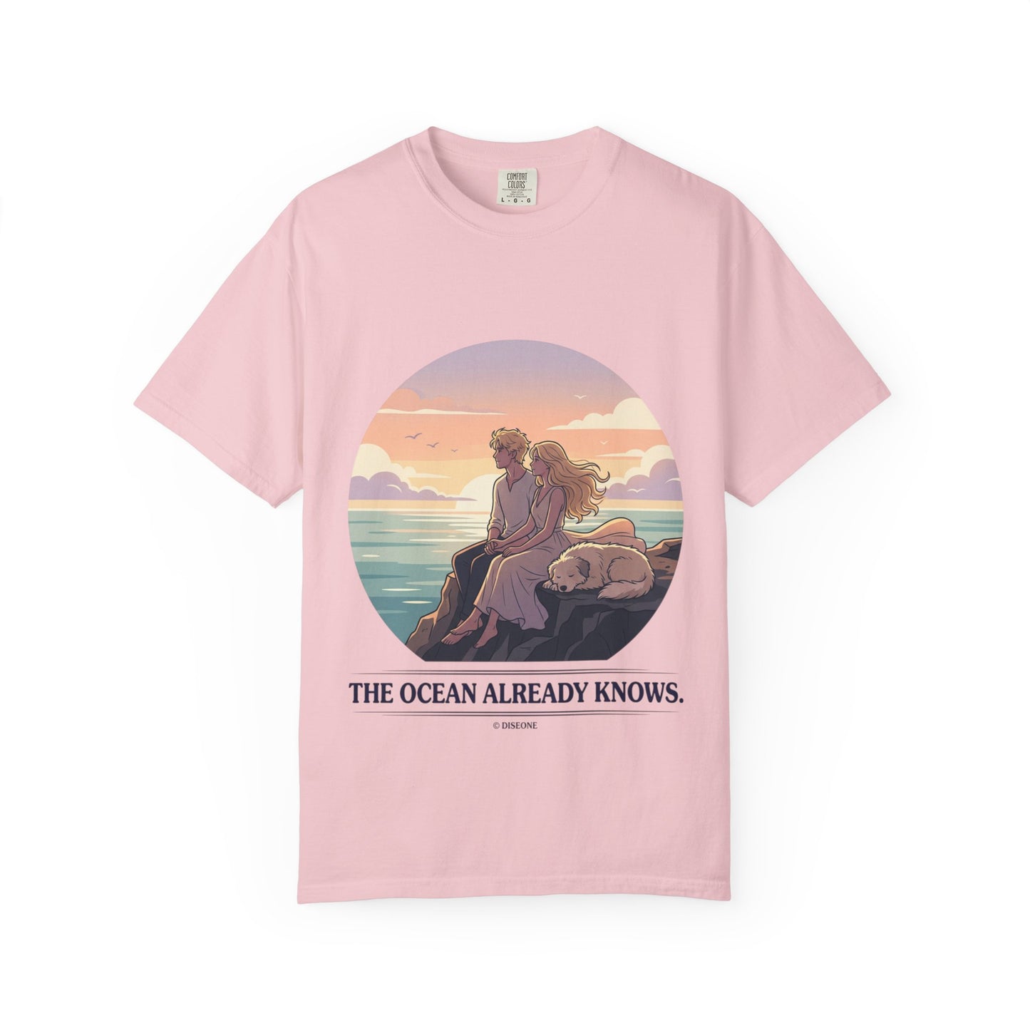 Ocean Sunset Graphic T-Shirt — "The Ocean Already Knows"
