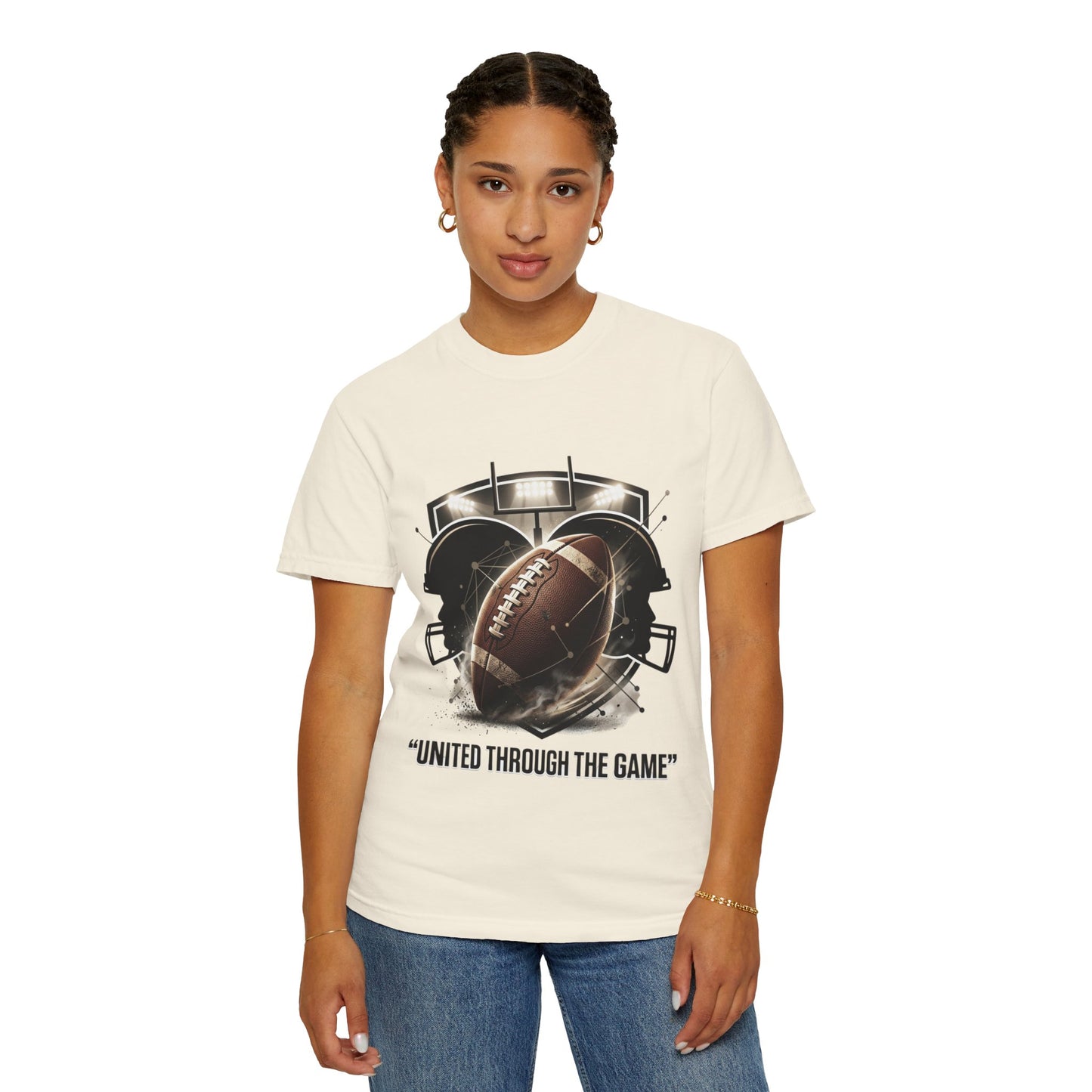 Football T-Shirt — "United Through the Game" Team Spirit Tee