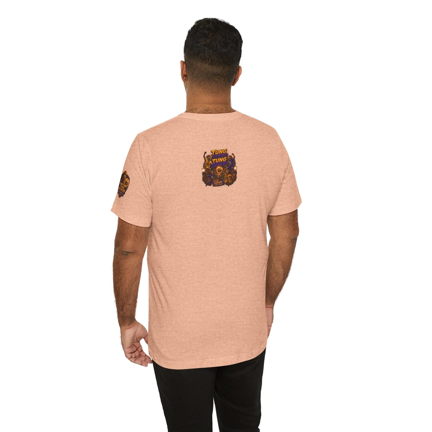Tung Tung Tung Sahur Header Goal Soccer Action Graphic Tee — Team Court Night Design