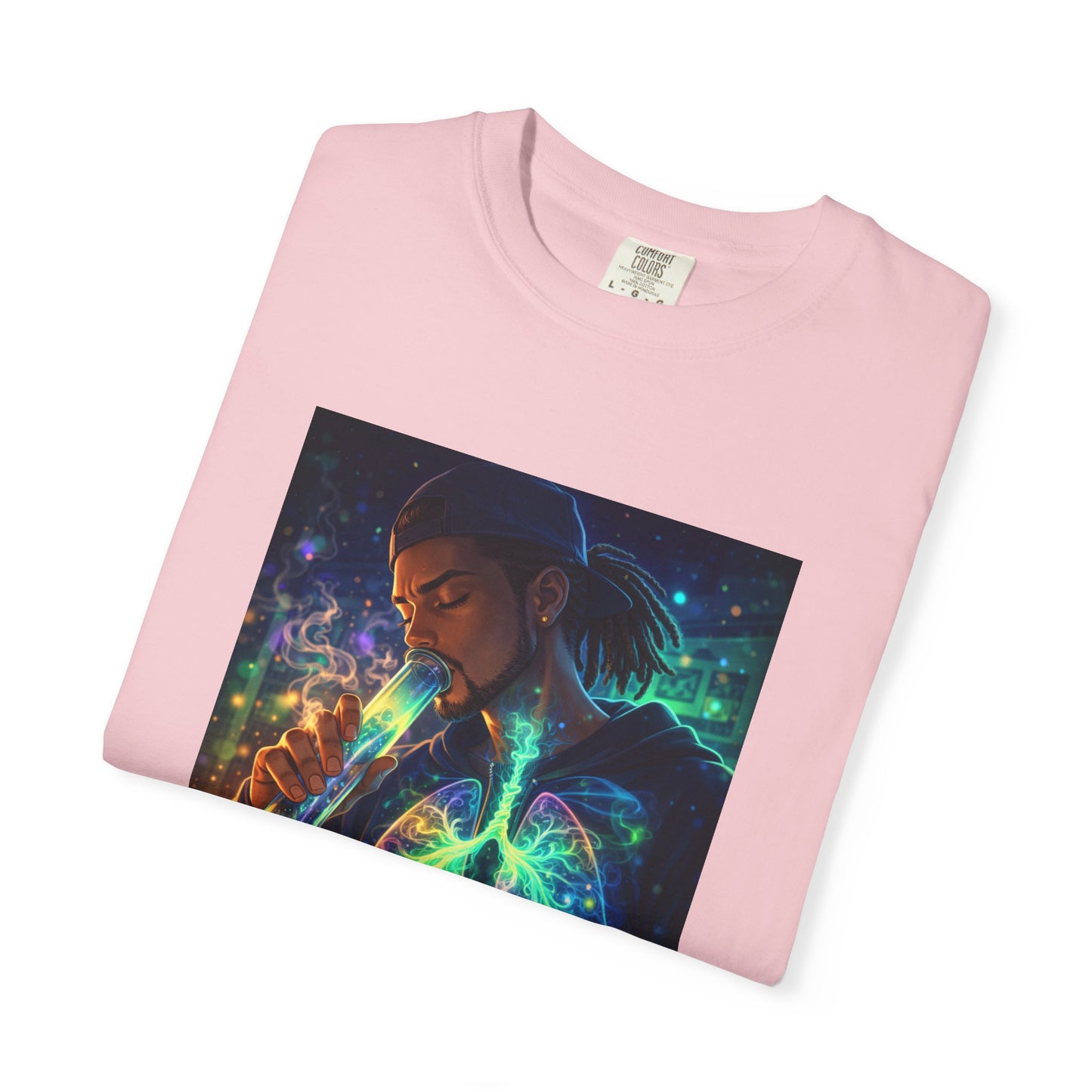 Cosmic Lungs T-Shirt — Neon Anatomical Art Tee