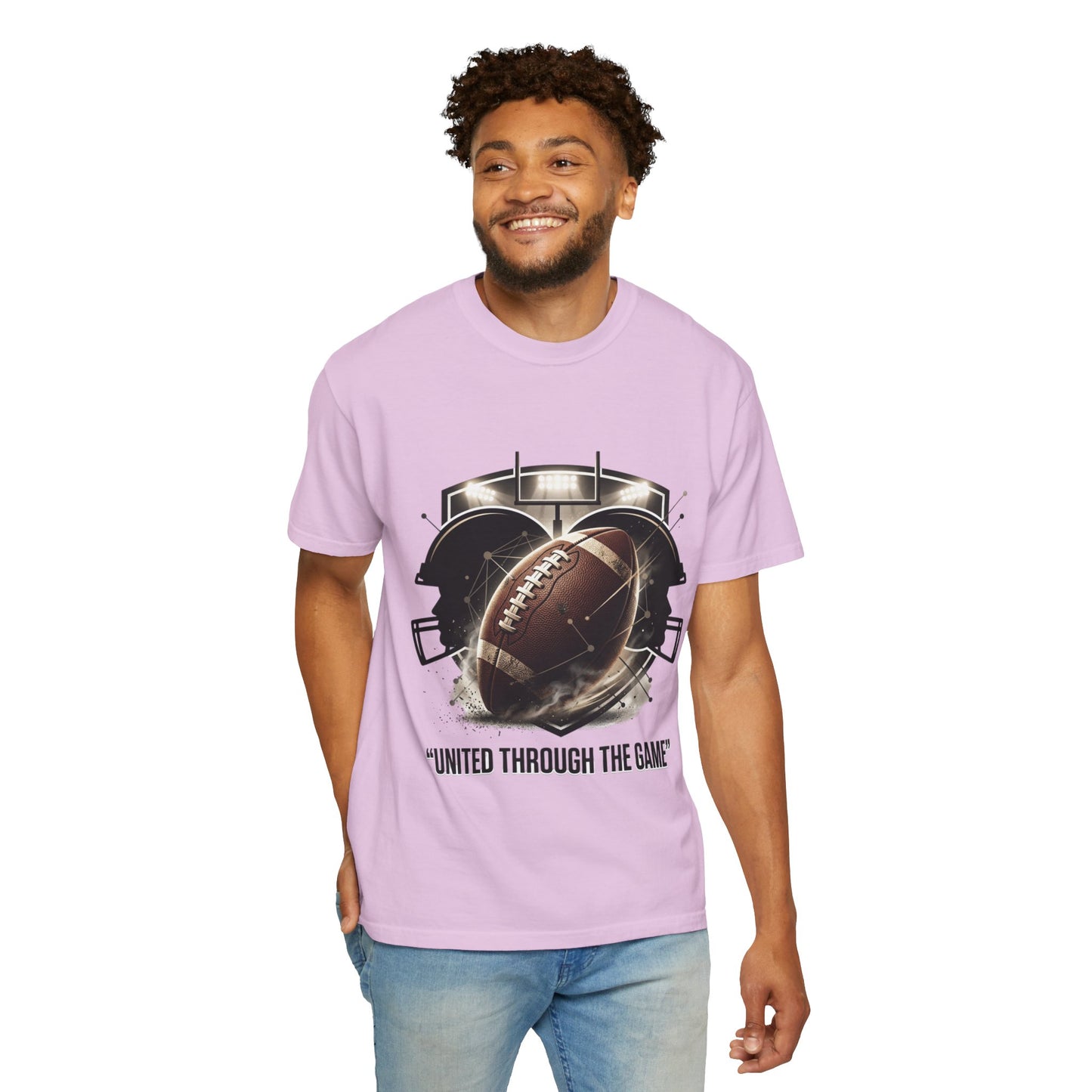Football T-Shirt — "United Through the Game" Team Spirit Tee