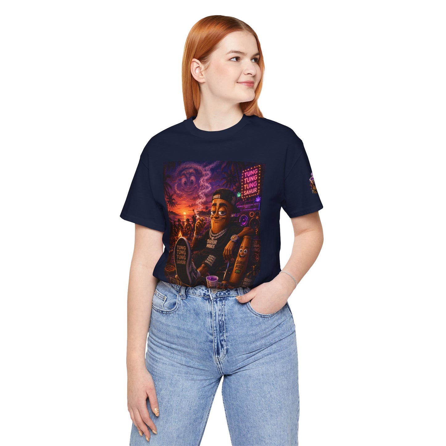 Tung Tung Tung Sahur T-Shirt — "Summertime Vibes" Retro Beach Party Graphic Tee