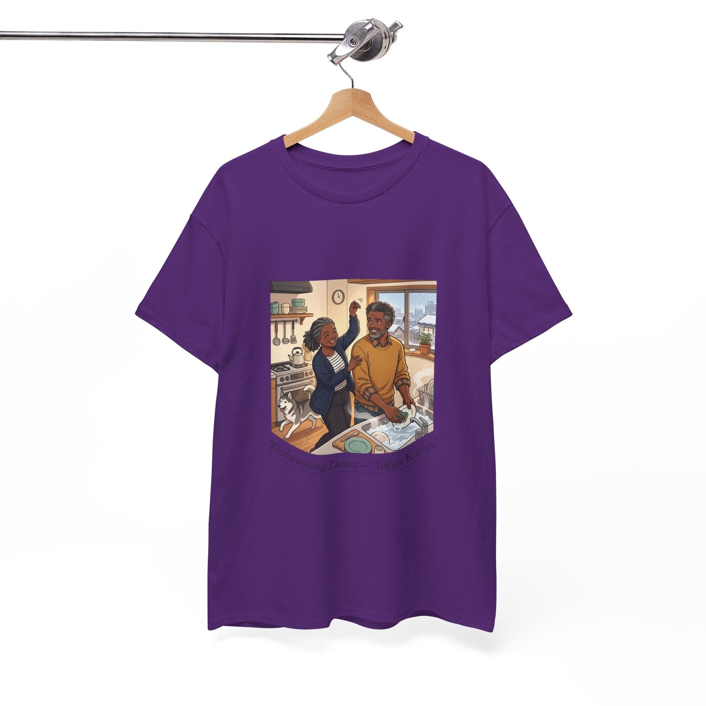 Dishwashing Dance Tee — Couple Kitchen Graphic T-Shirt